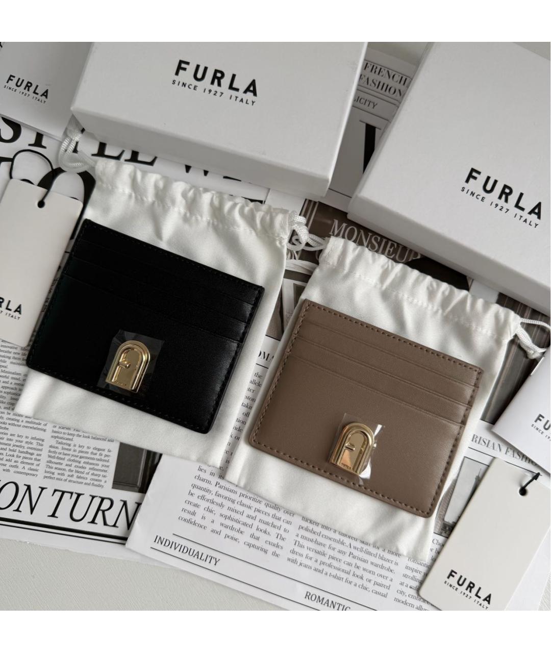 FURLA Бежевый кожаный кардхолдер, фото 6