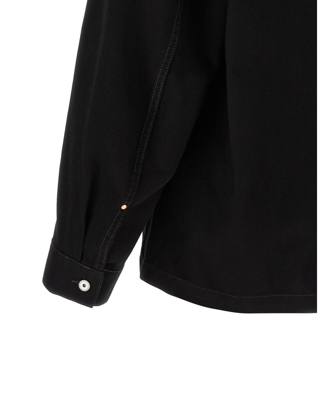 LEMAIRE Черная хлопковая кэжуал рубашка, фото 3