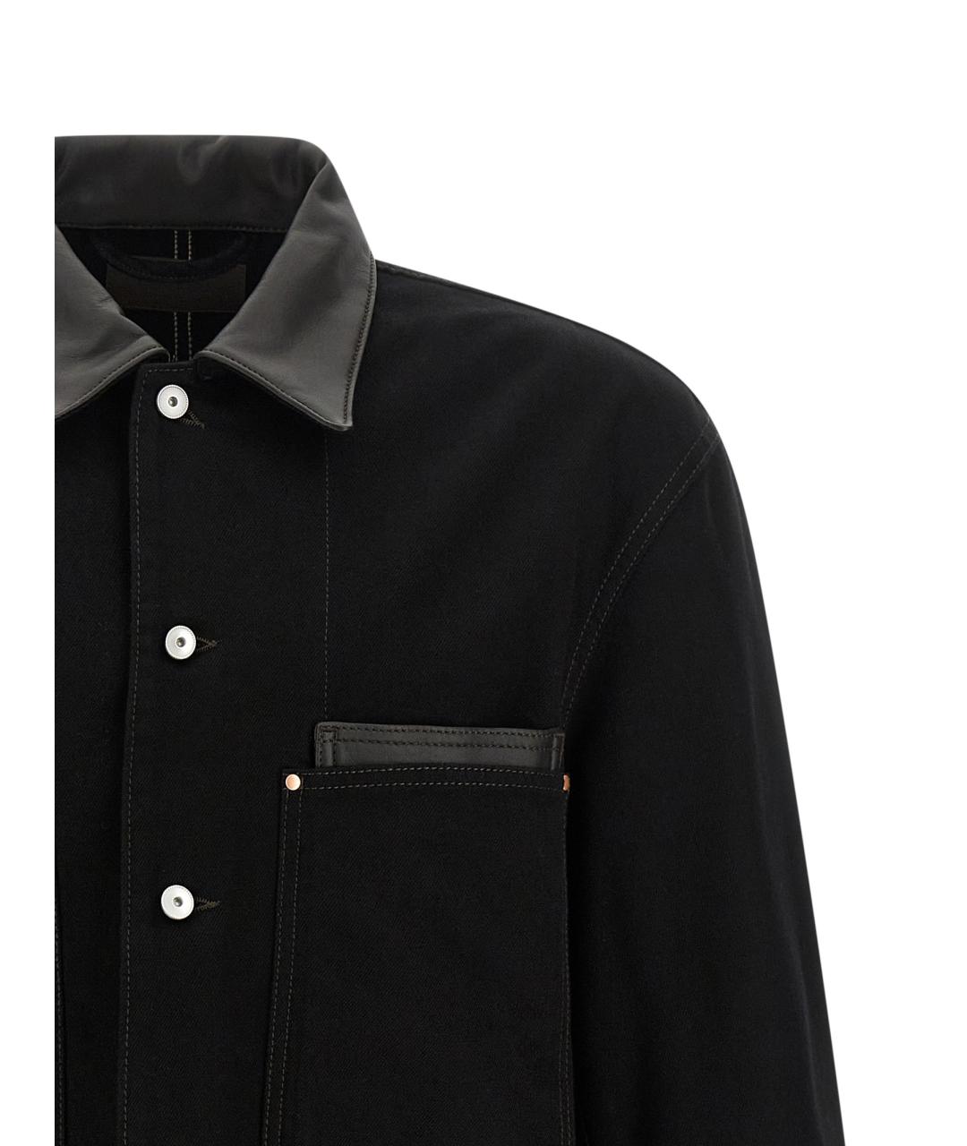 LEMAIRE Черная хлопковая кэжуал рубашка, фото 2