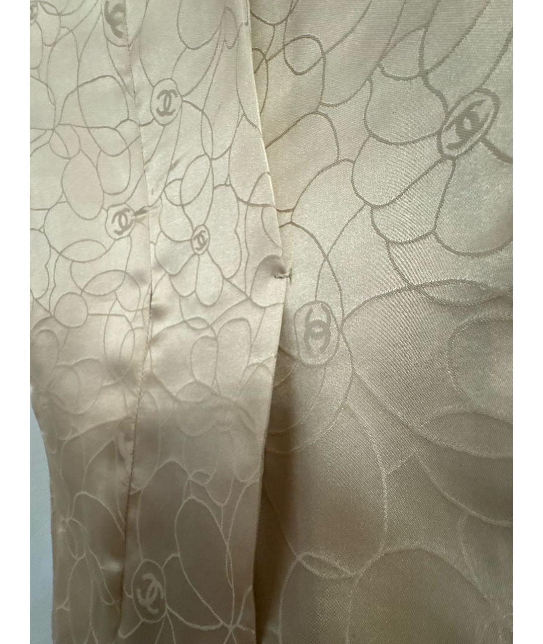 CHANEL Бежевый кожаный костюм с юбками, фото 3