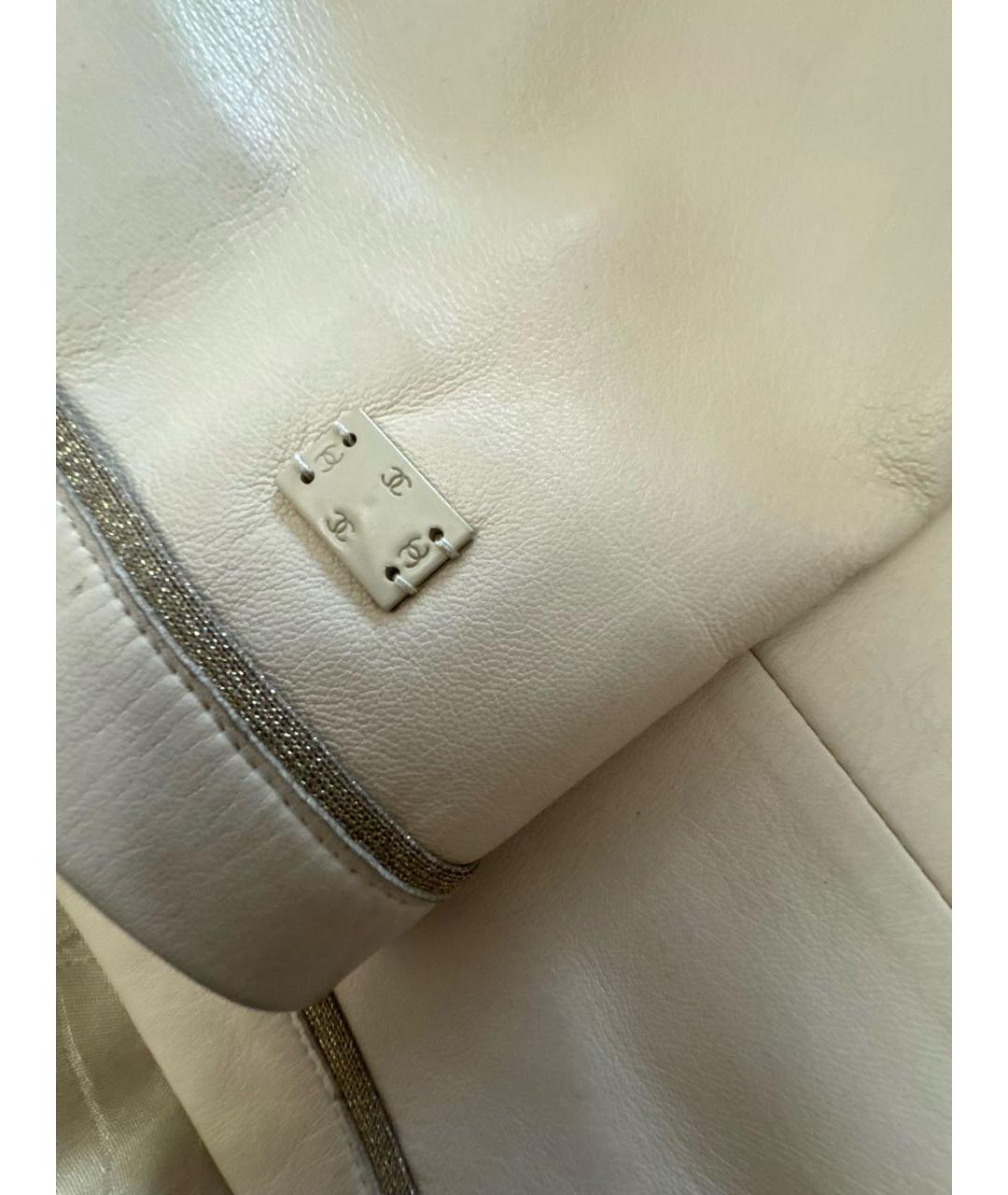 CHANEL Бежевый кожаный костюм с юбками, фото 6