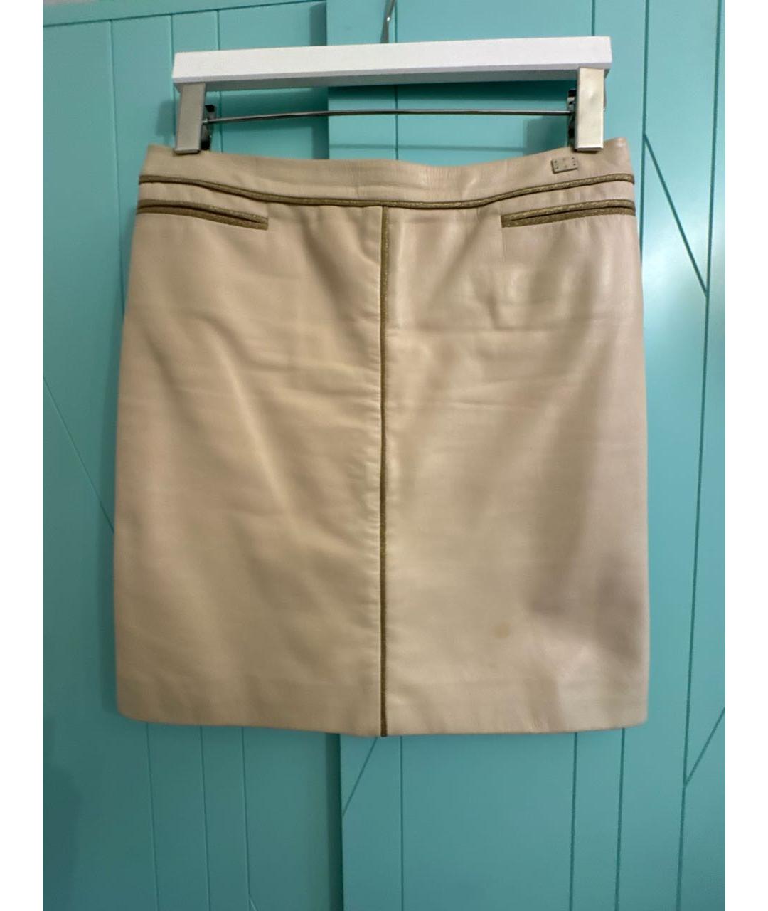 CHANEL Бежевый кожаный костюм с юбками, фото 2