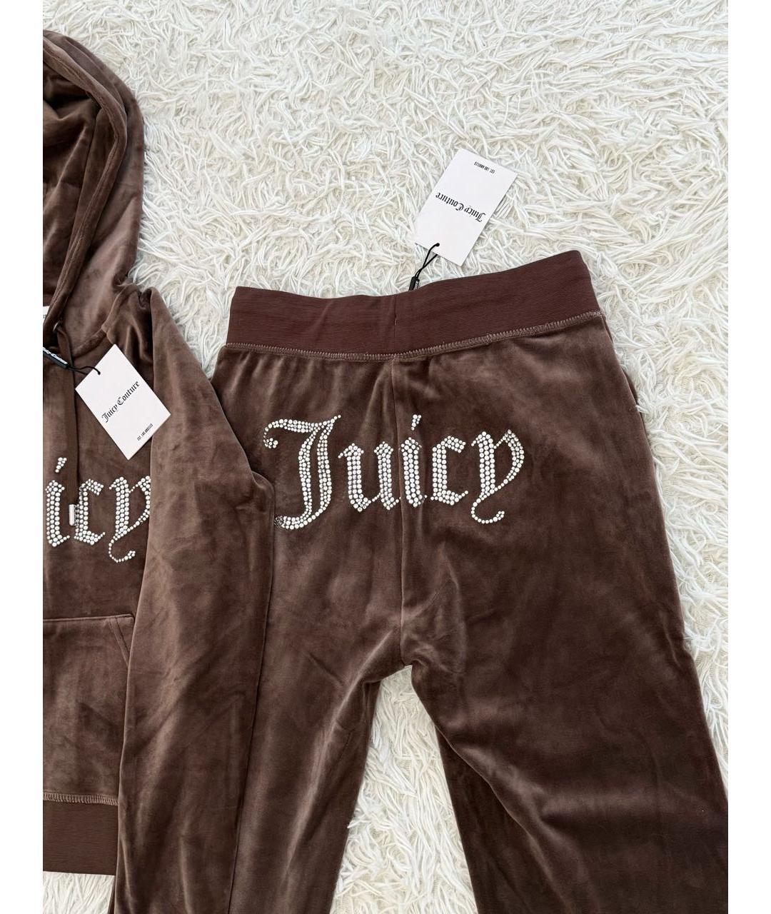 JUICY COUTURE Коричневый велюровый спортивные костюмы, фото 4