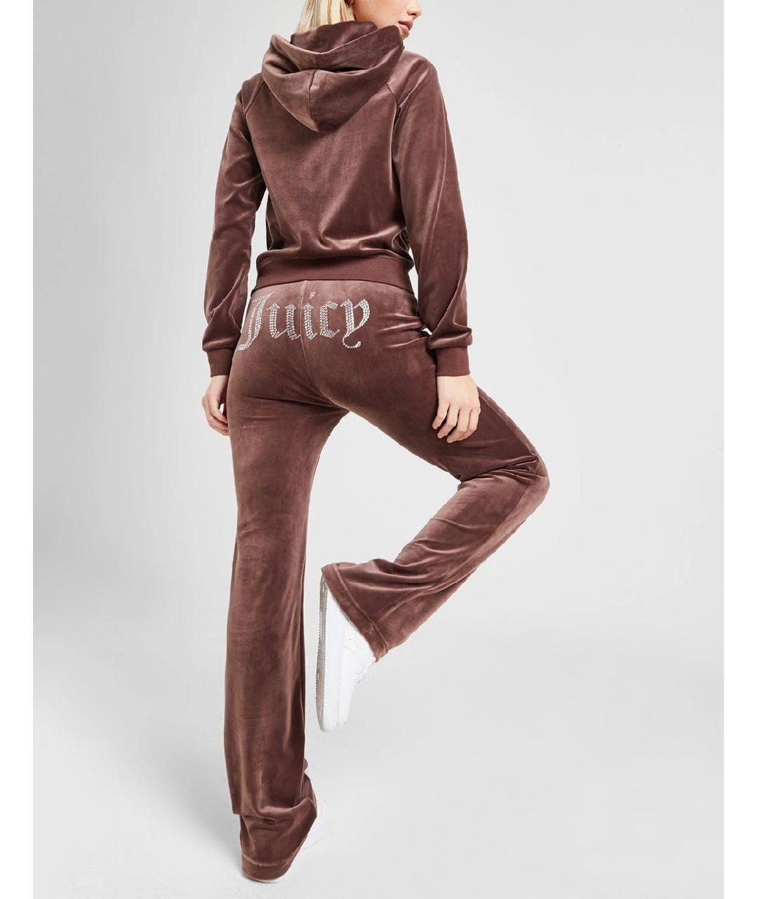 JUICY COUTURE Коричневый велюровый спортивные костюмы, фото 7