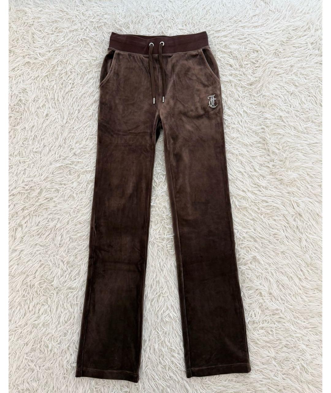 JUICY COUTURE Коричневый велюровый спортивные костюмы, фото 2