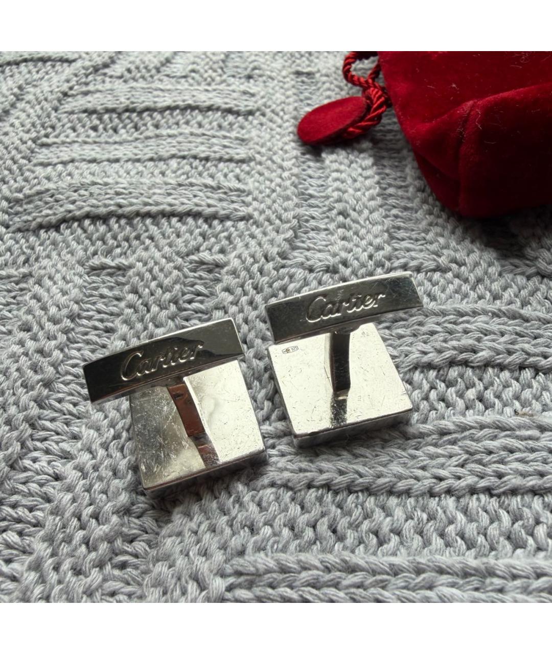 CARTIER Серебряные серебряные запонки, фото 5