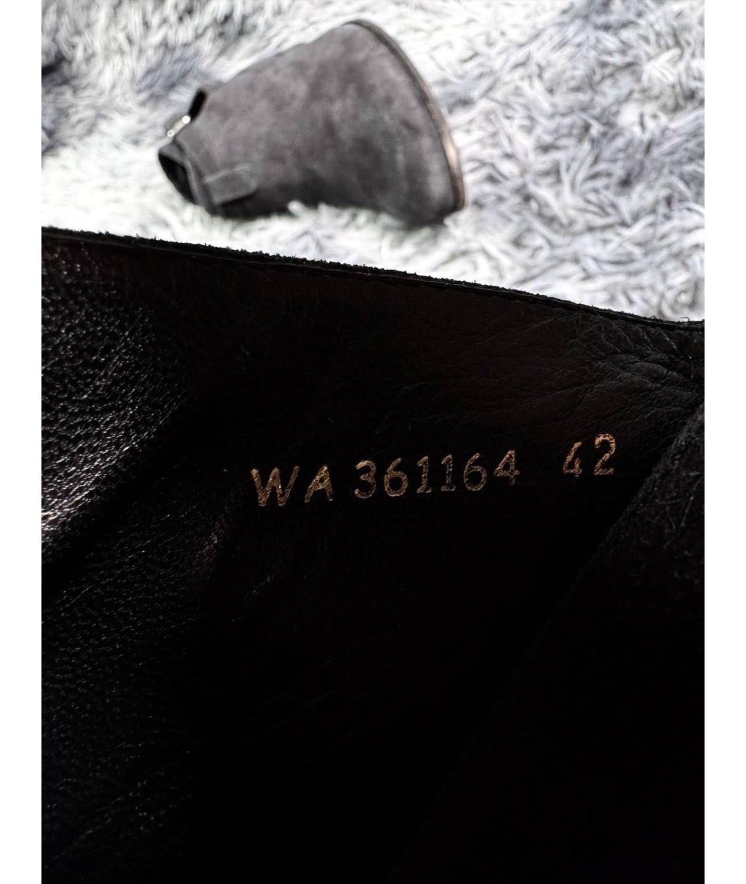 SAINT LAURENT Черные замшевые низкие ботинки, фото 6