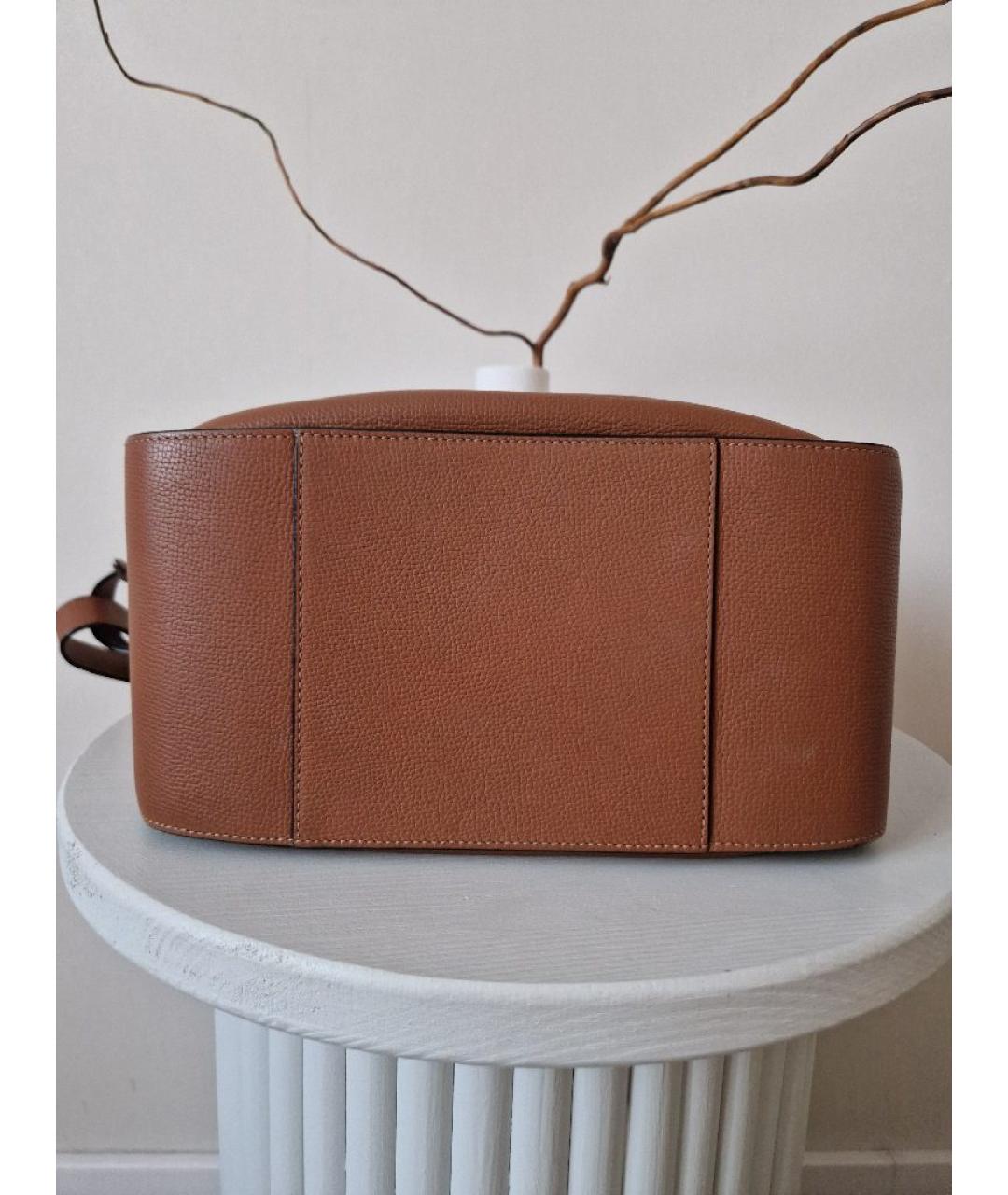 LOEWE Коричневая кожаная сумка с короткими ручками, фото 8