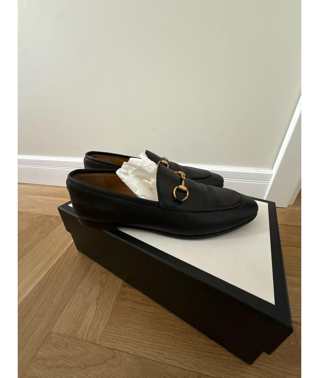 GUCCI Черные кожаные лоферы, фото 9