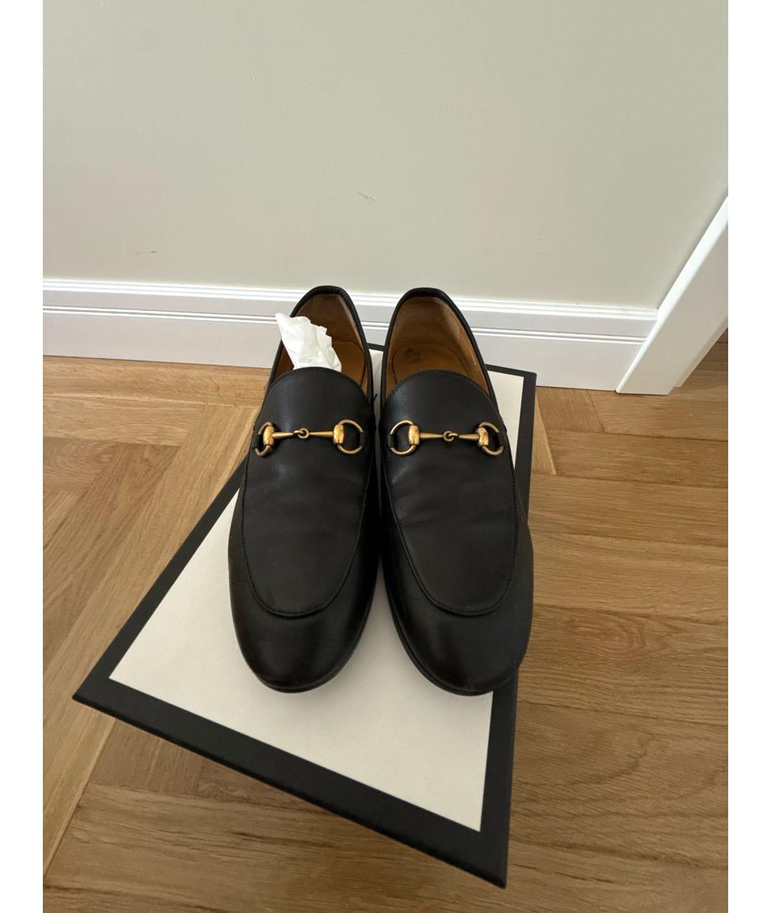 GUCCI Черные кожаные лоферы, фото 2