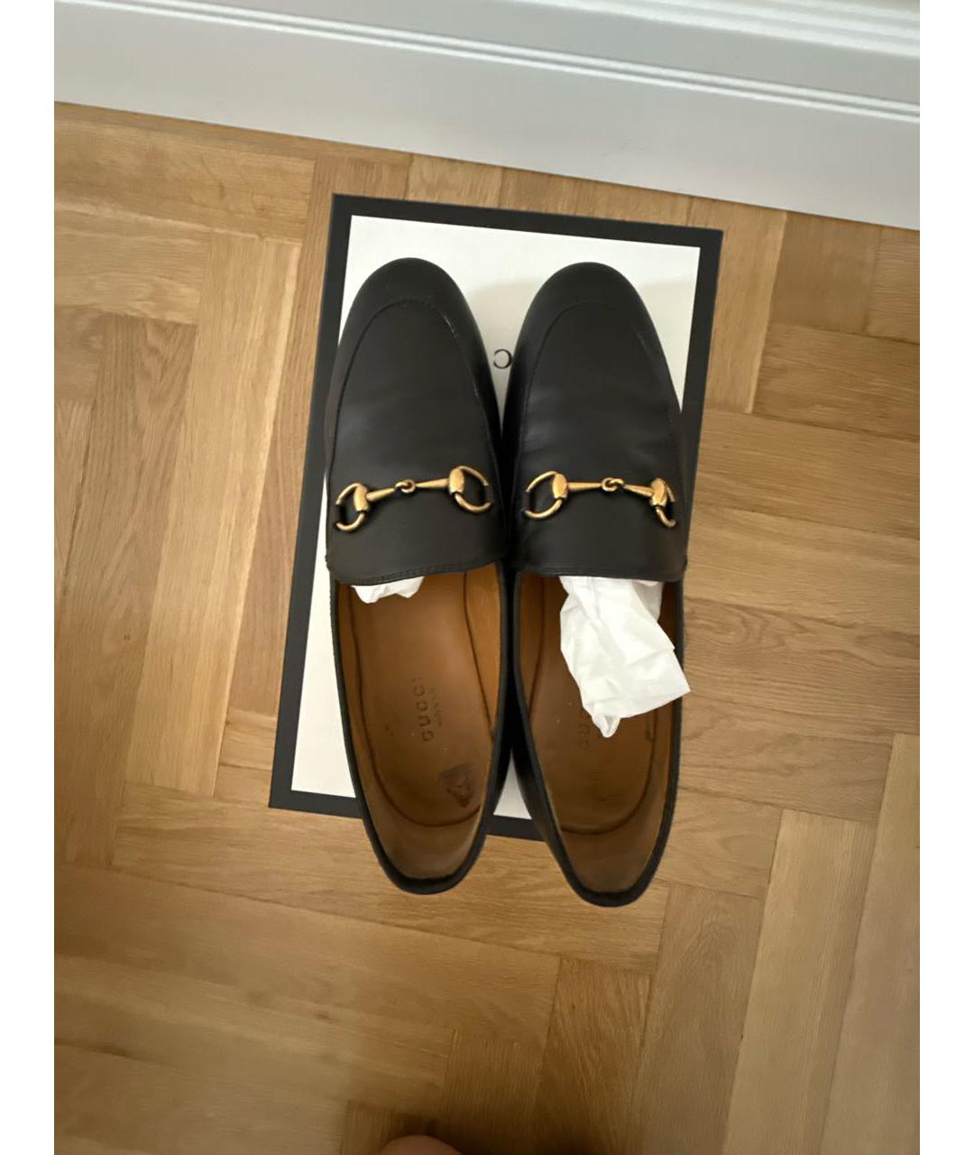 GUCCI Черные кожаные лоферы, фото 3