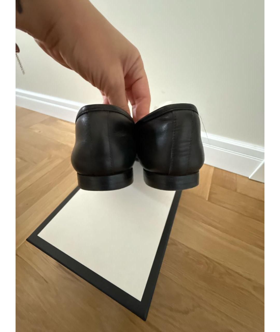 GUCCI Черные кожаные лоферы, фото 4