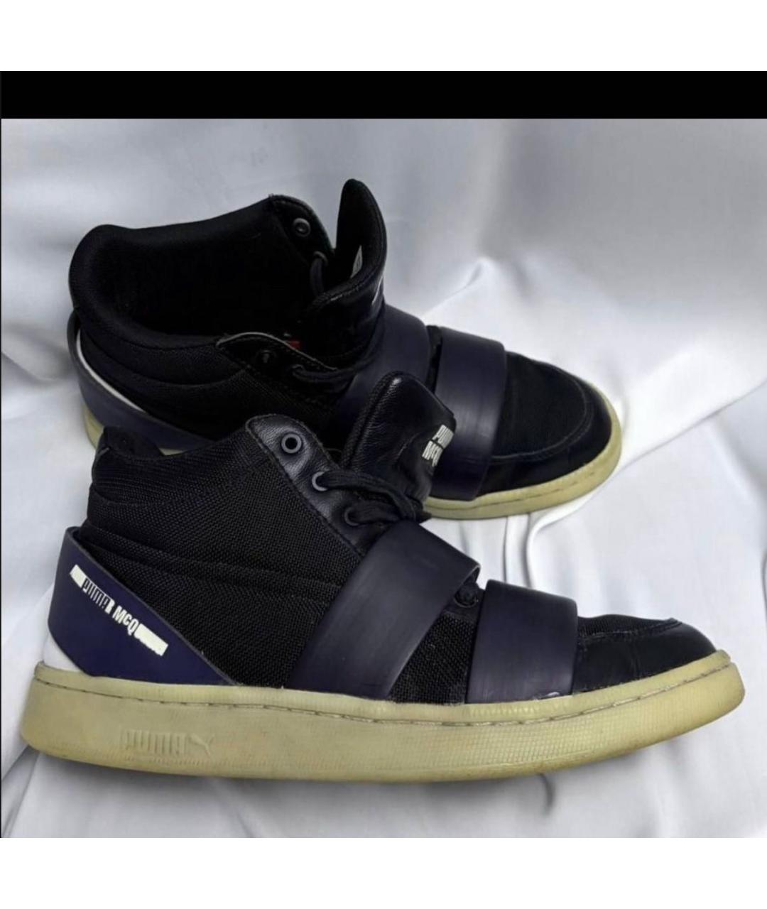 ALEXANDER MCQUEEN Черные синтетические низкие кроссовки / кеды, фото 9