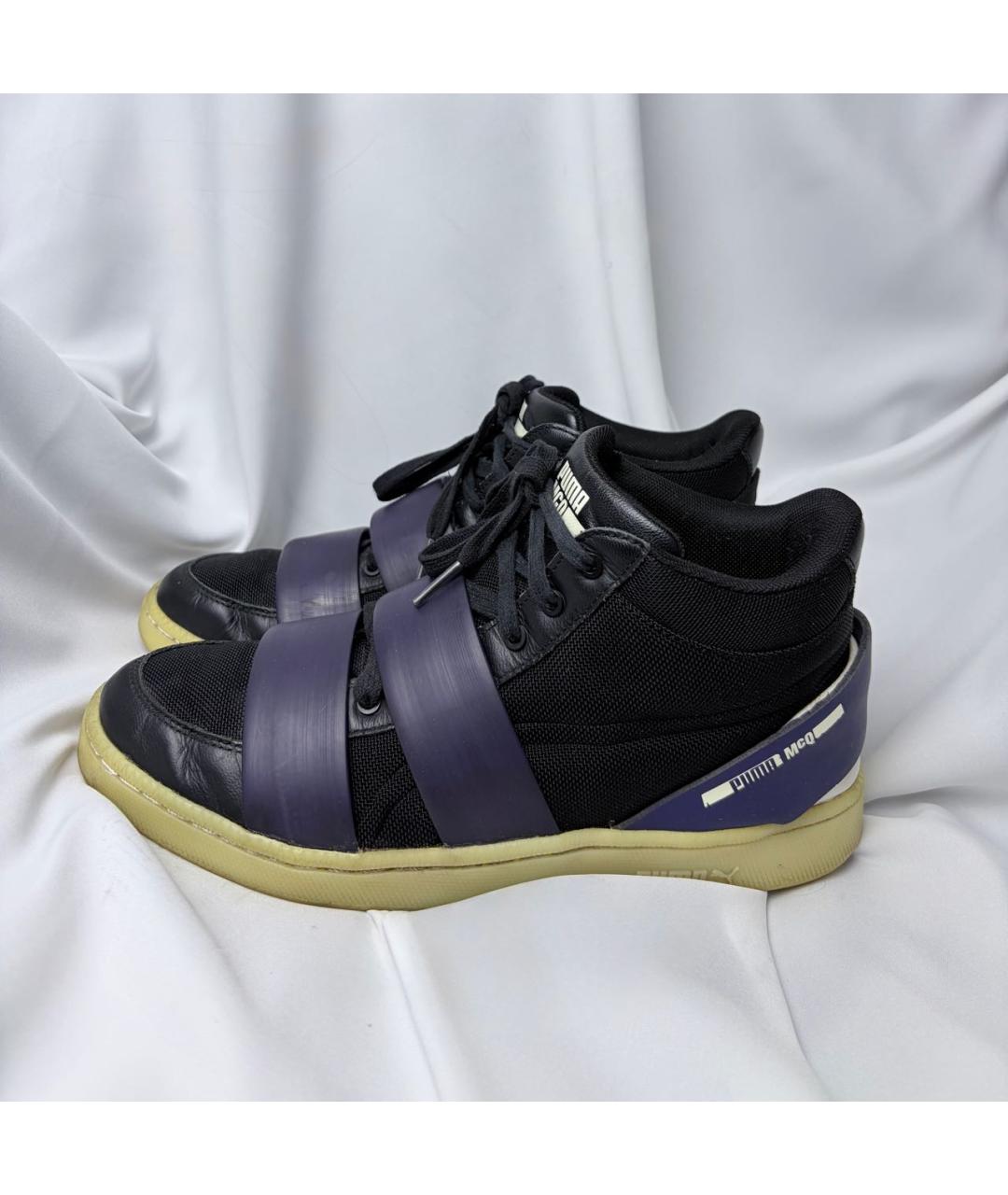 ALEXANDER MCQUEEN Черные синтетические низкие кроссовки / кеды, фото 3