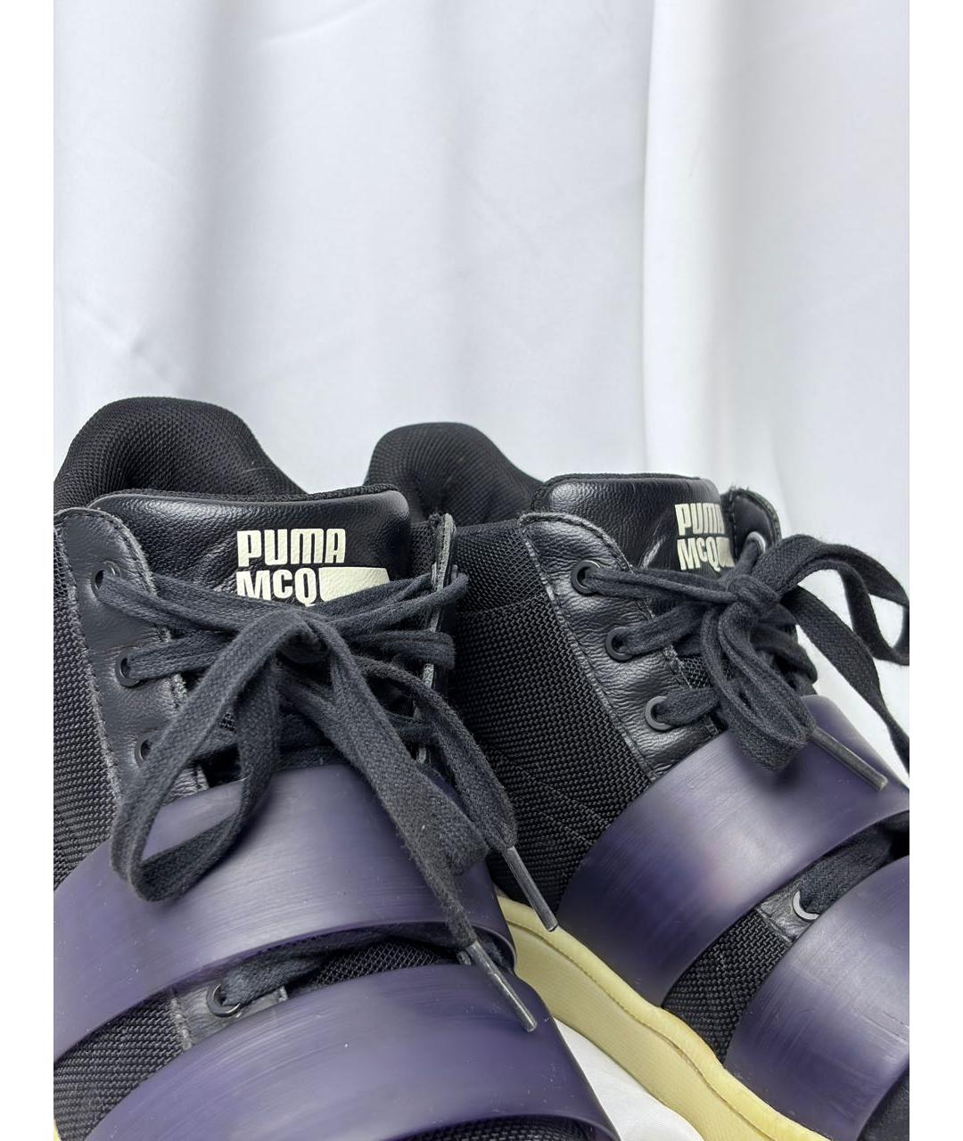 ALEXANDER MCQUEEN Черные синтетические низкие кроссовки / кеды, фото 5