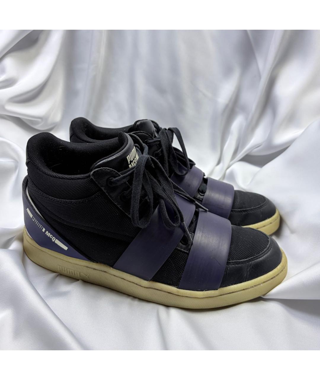 ALEXANDER MCQUEEN Черные синтетические низкие кроссовки / кеды, фото 8