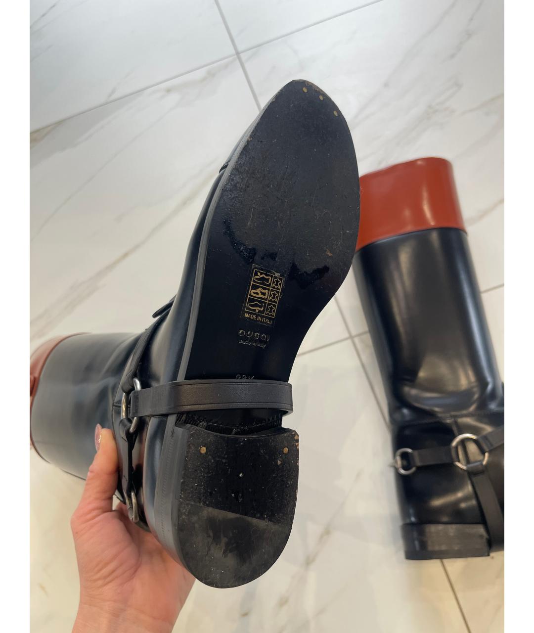 GUCCI Кожаные сапоги, фото 5