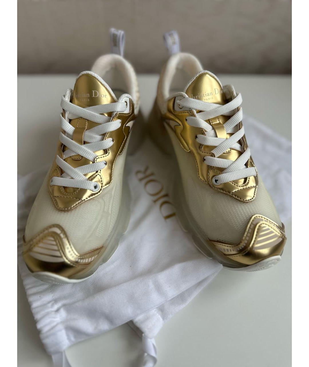 CHRISTIAN DIOR Золотые кроссовки, фото 2