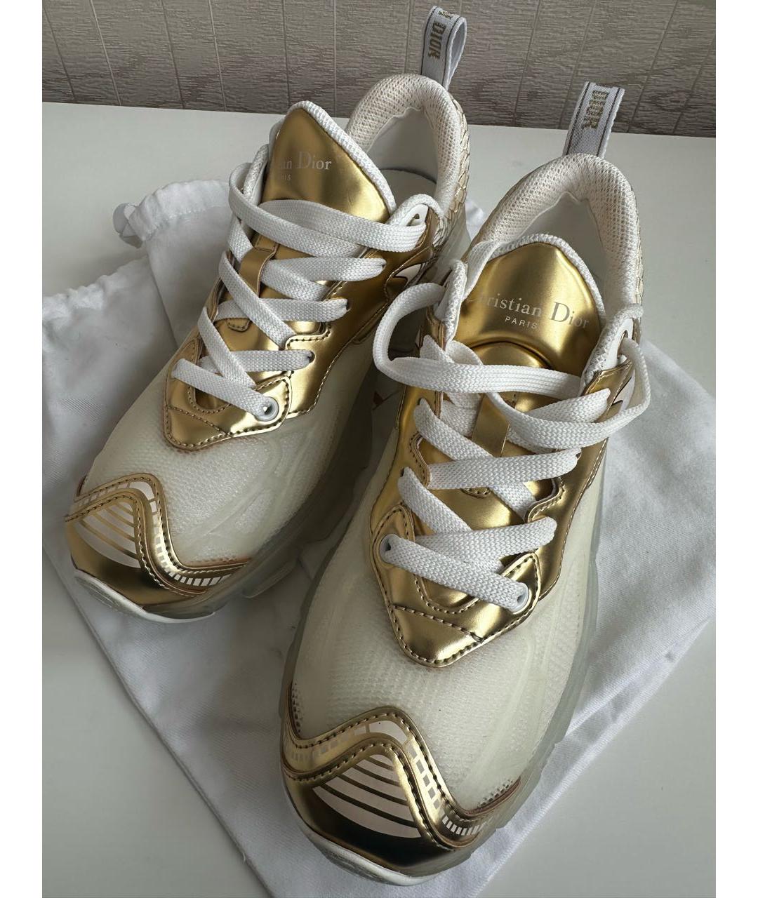 CHRISTIAN DIOR Золотые кроссовки, фото 3