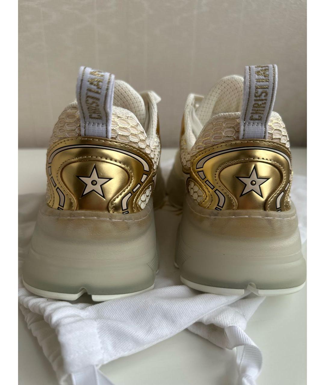 CHRISTIAN DIOR Золотые кроссовки, фото 4