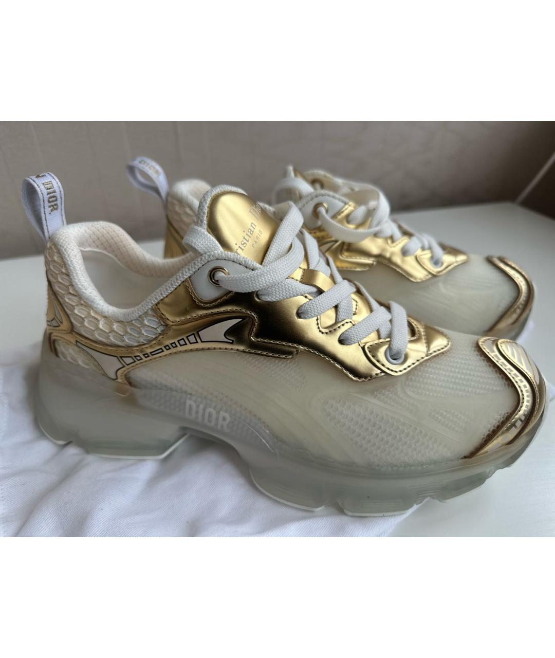 CHRISTIAN DIOR Золотые кроссовки, фото 9