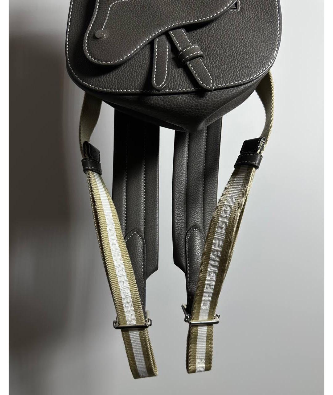 CHRISTIAN DIOR Антрацитовый кожаный рюкзак, фото 7