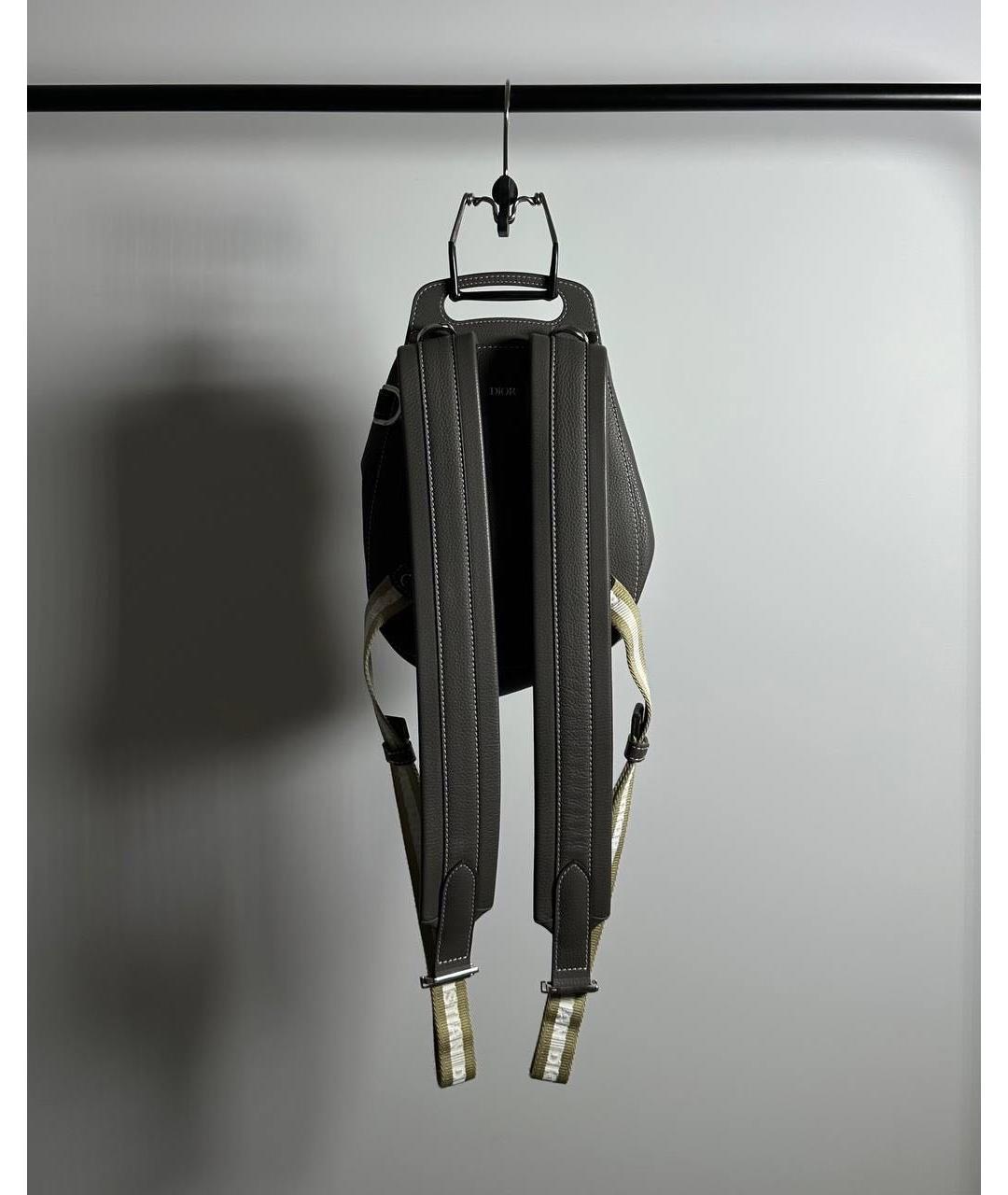 CHRISTIAN DIOR Антрацитовый кожаный рюкзак, фото 2