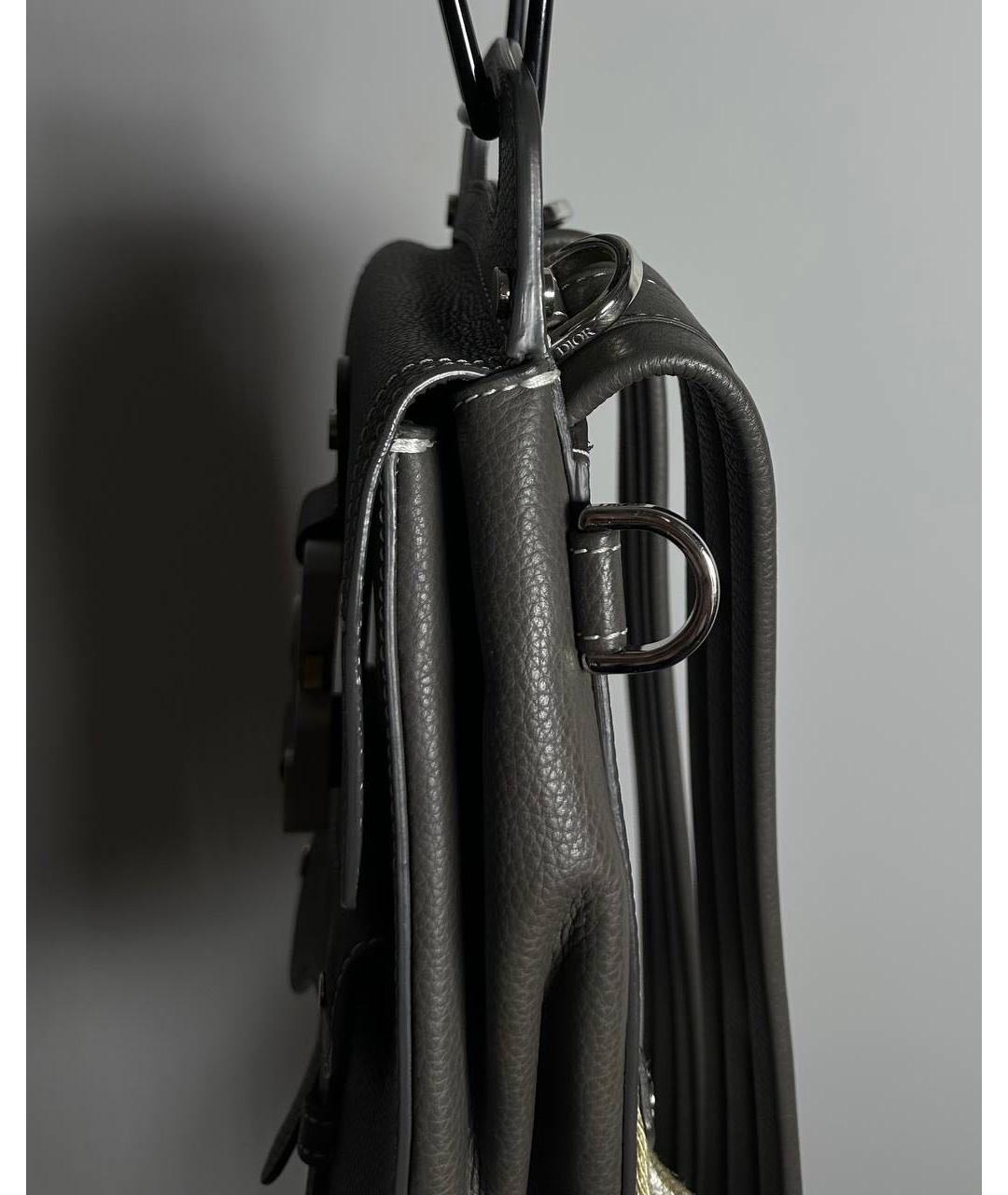 CHRISTIAN DIOR Антрацитовый кожаный рюкзак, фото 6