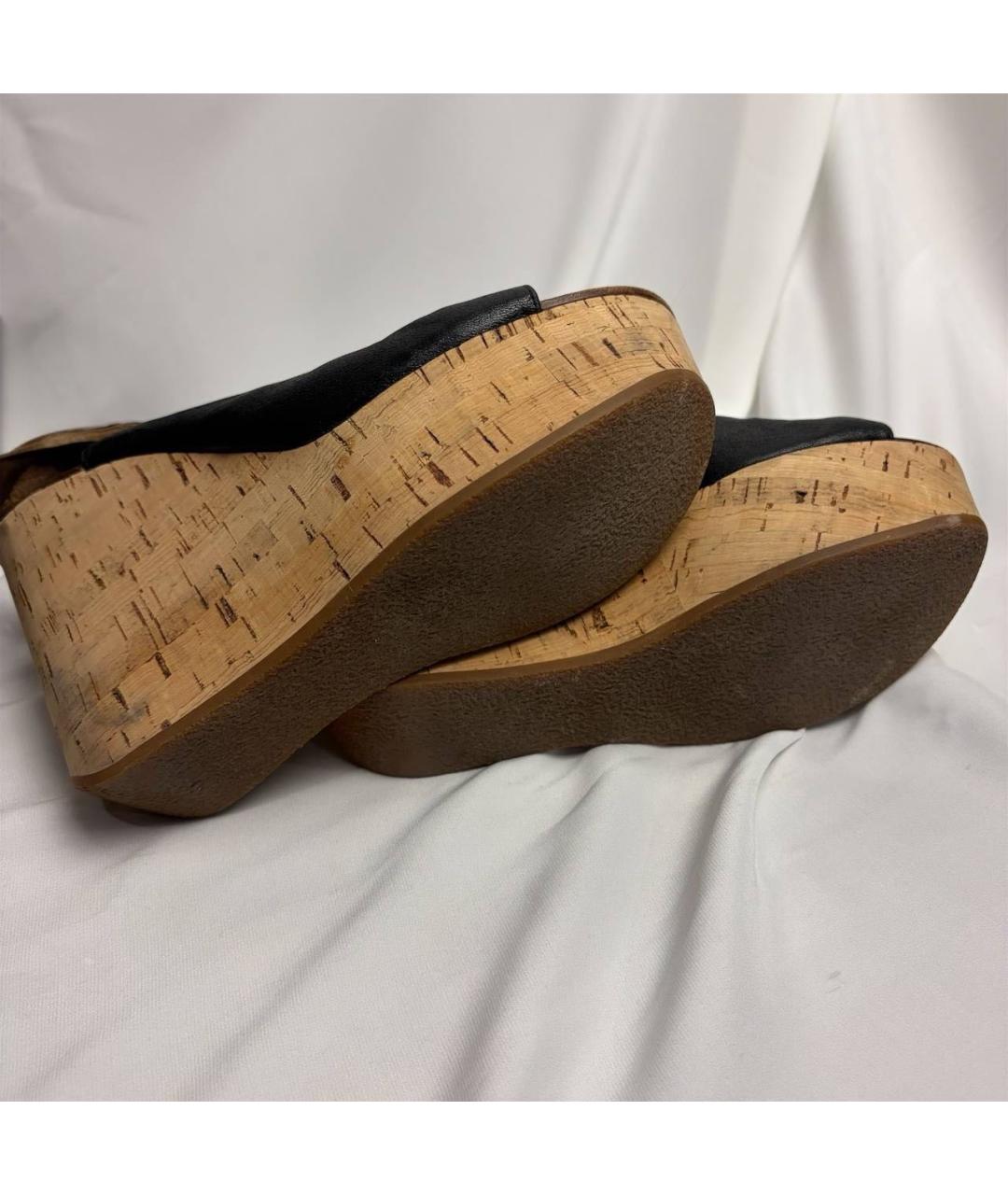 CHLOE Черные кожаные босоножки, фото 6