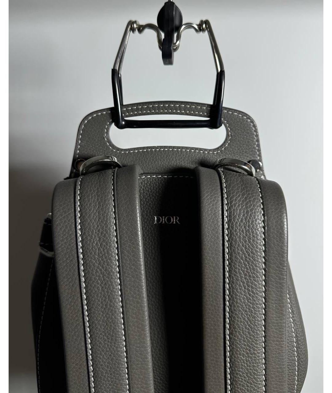 CHRISTIAN DIOR Антрацитовый кожаный рюкзак, фото 8
