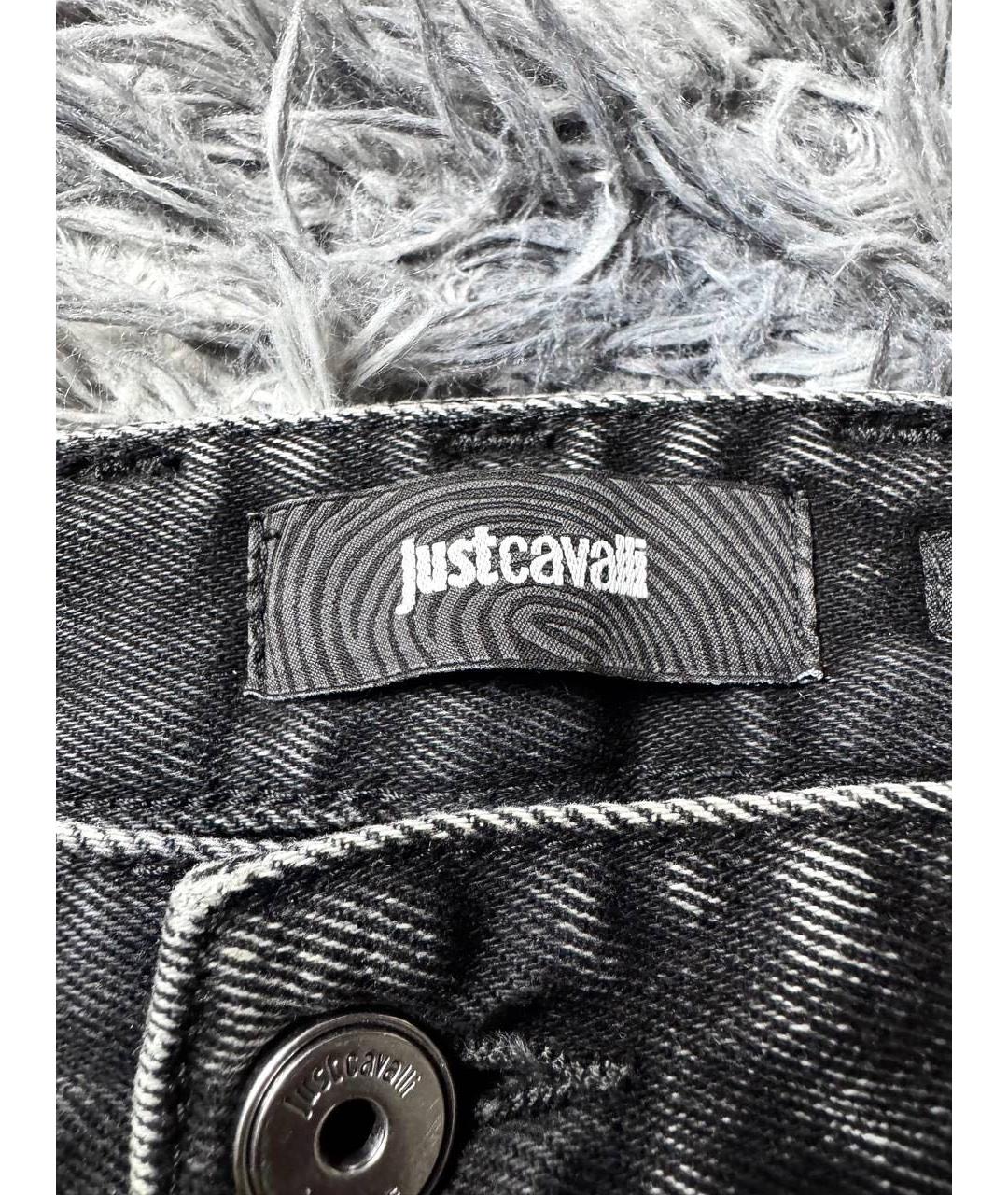 JUST CAVALLI Черные хлопковые джинсы скинни, фото 6