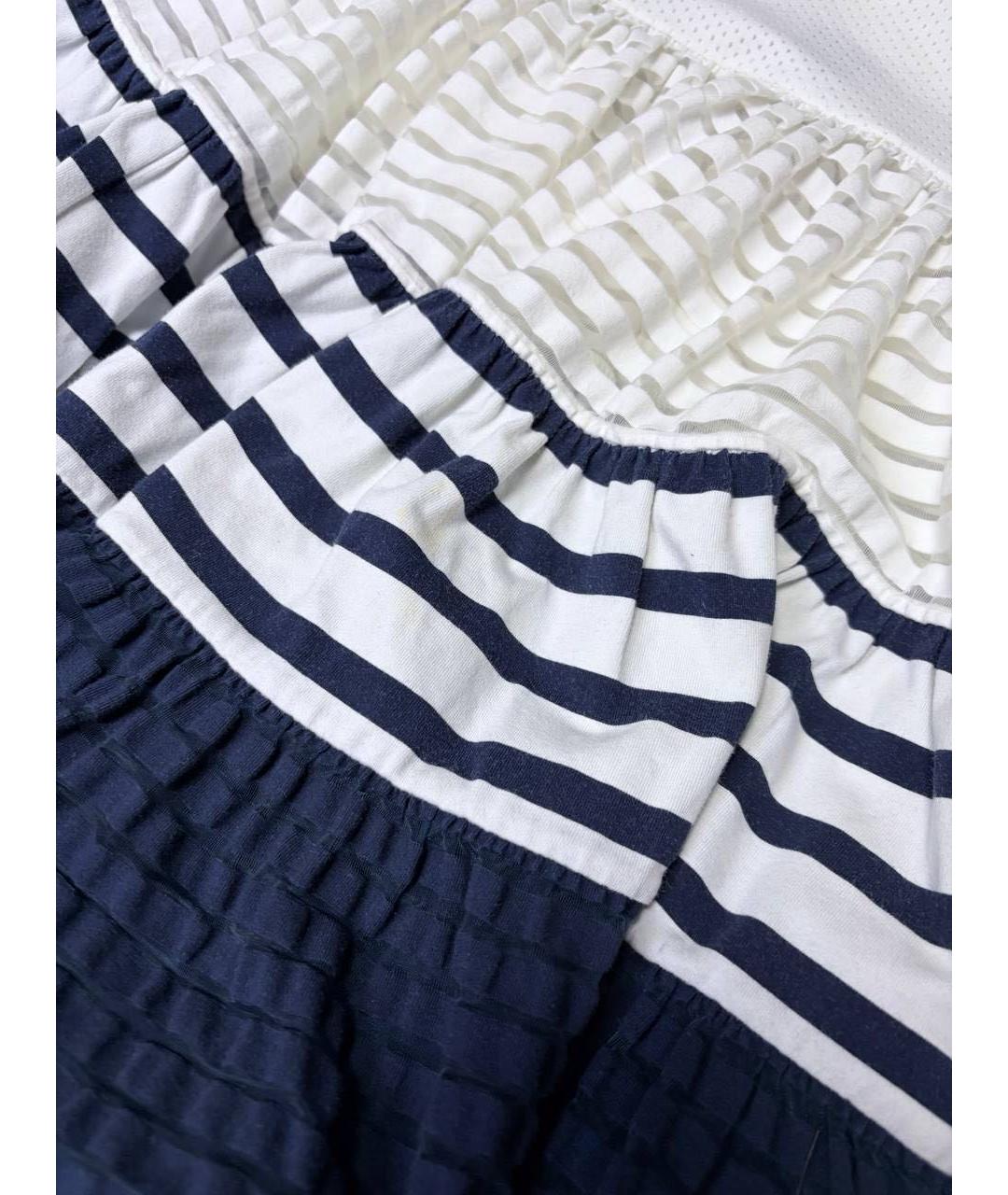 JEAN PAUL GAULTIER Темно-синяя хлопко-эластановая юбка миди, фото 3