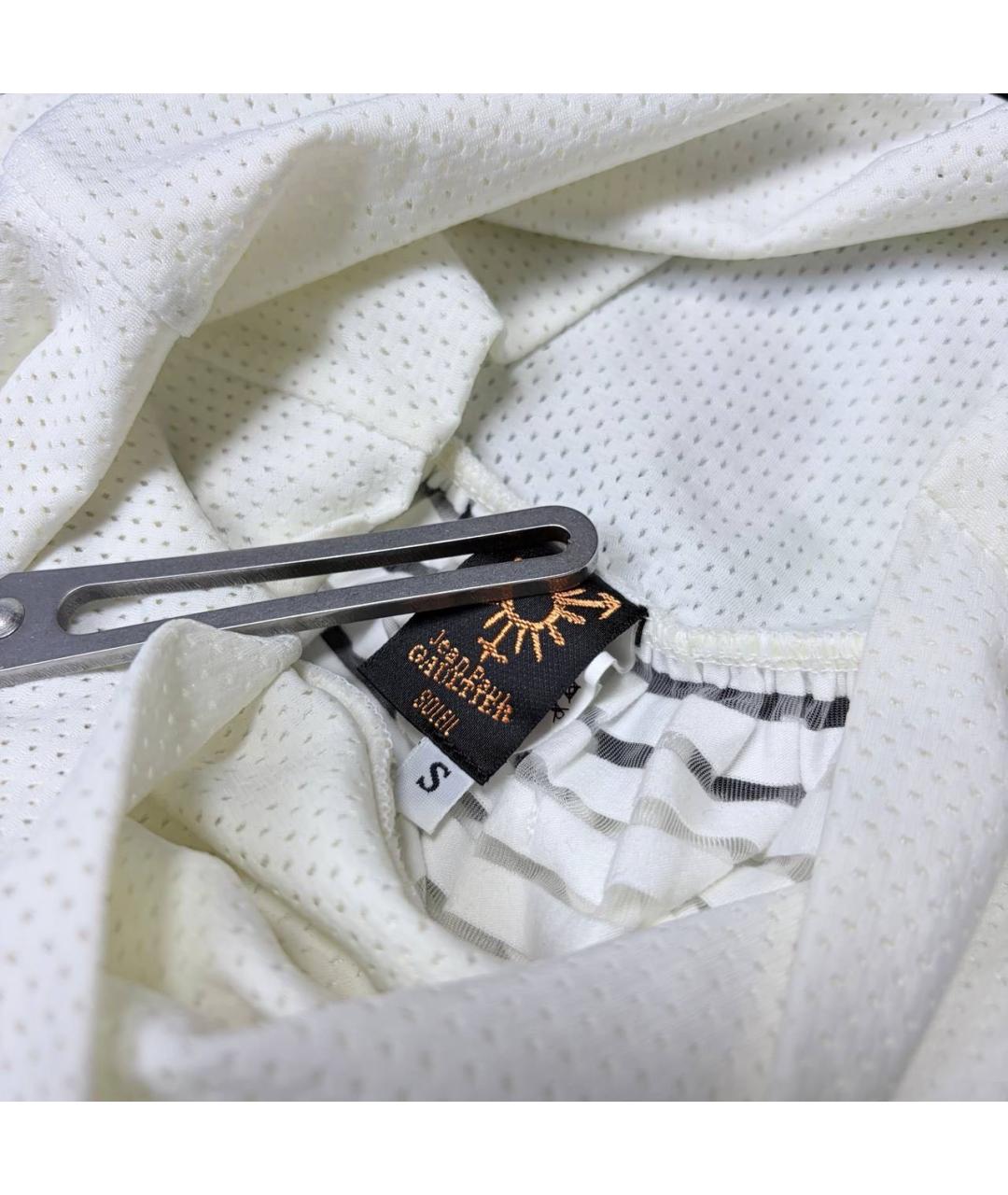 JEAN PAUL GAULTIER Темно-синяя хлопко-эластановая юбка миди, фото 7