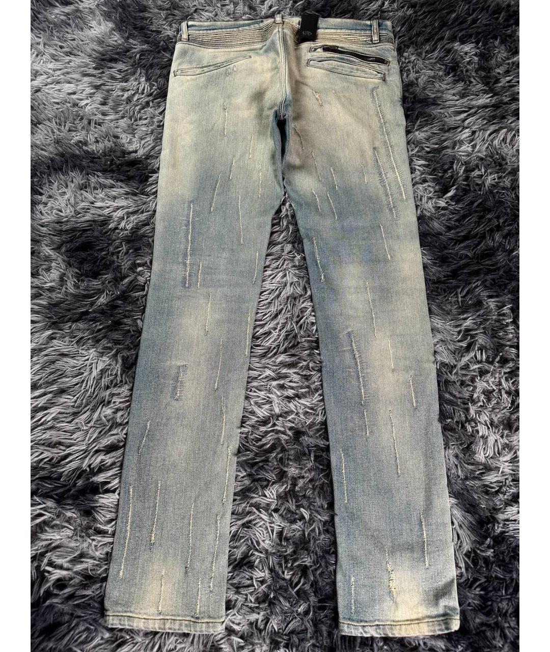 ROBERTO CAVALLI Голубые хлопковые джинсы скинни, фото 2