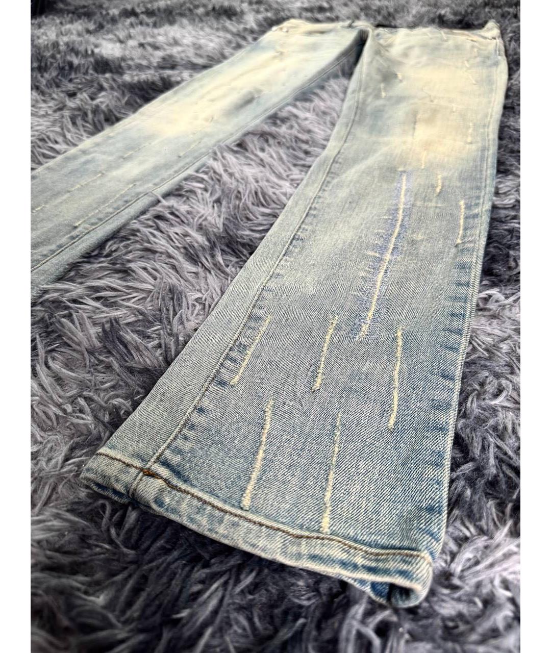 ROBERTO CAVALLI Голубые хлопковые джинсы скинни, фото 4