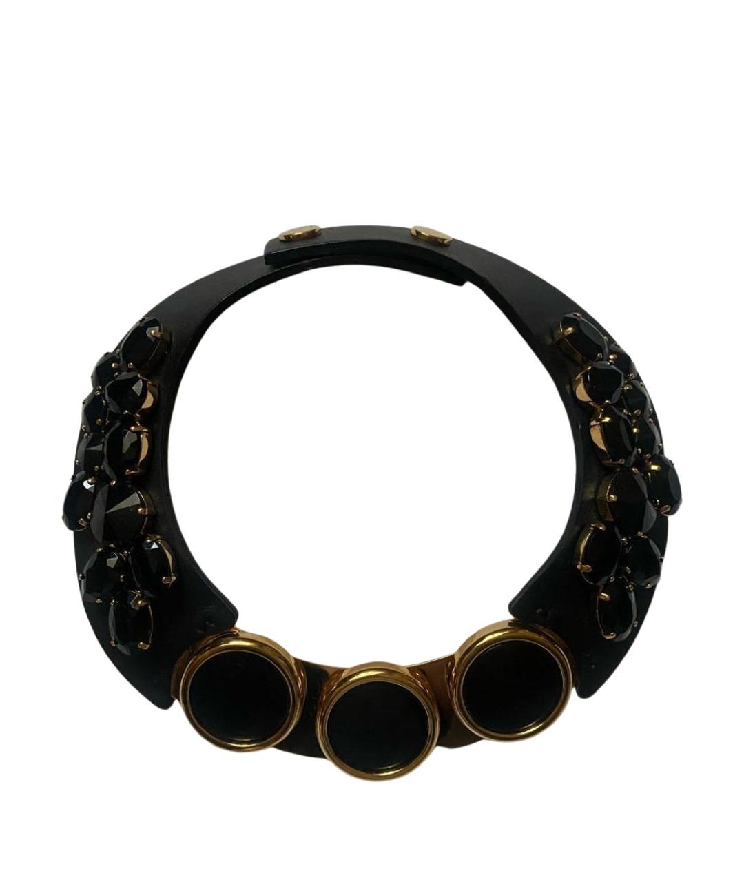 MARNI Черное кожаное колье, фото 1