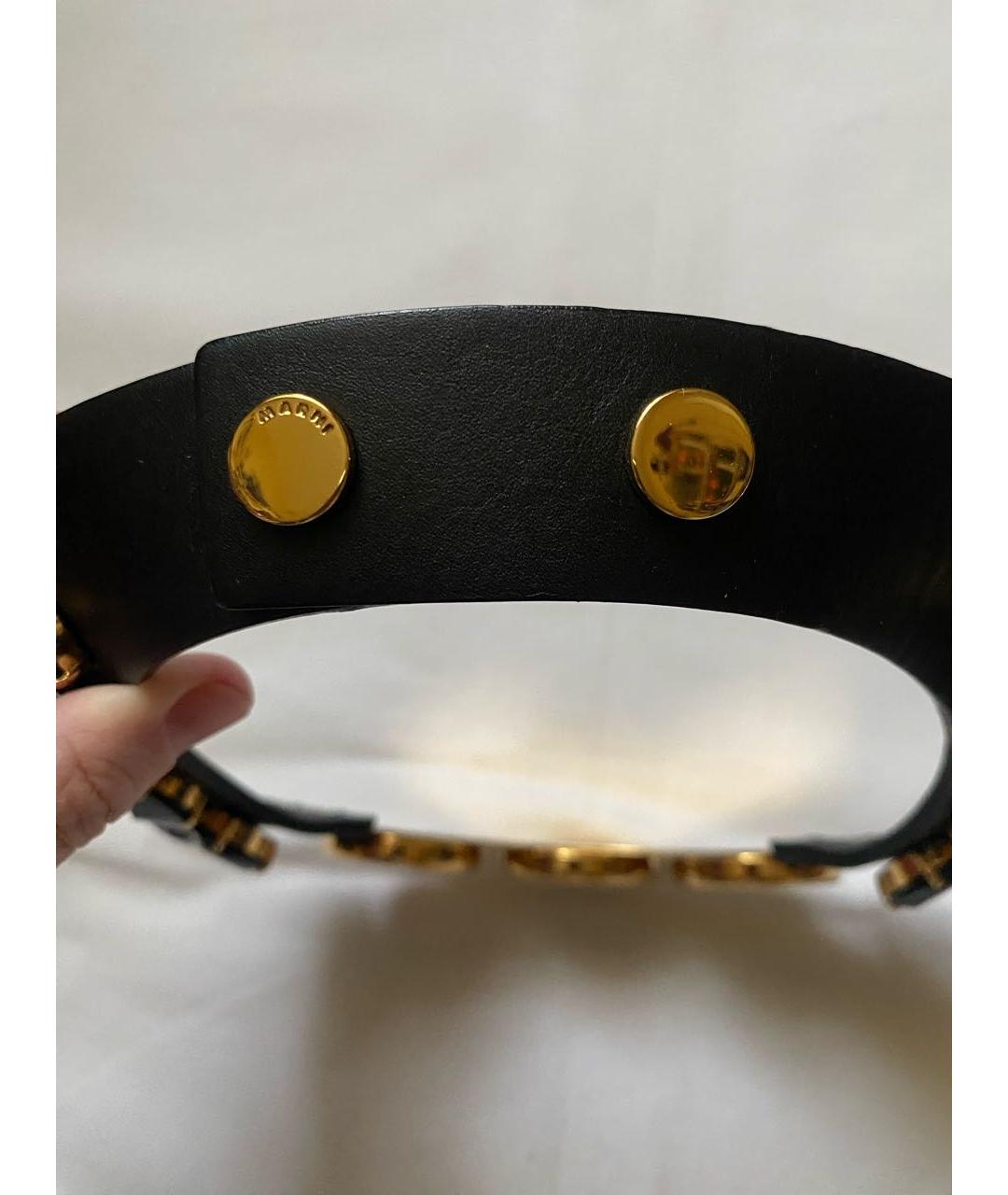 MARNI Черное кожаное колье, фото 3