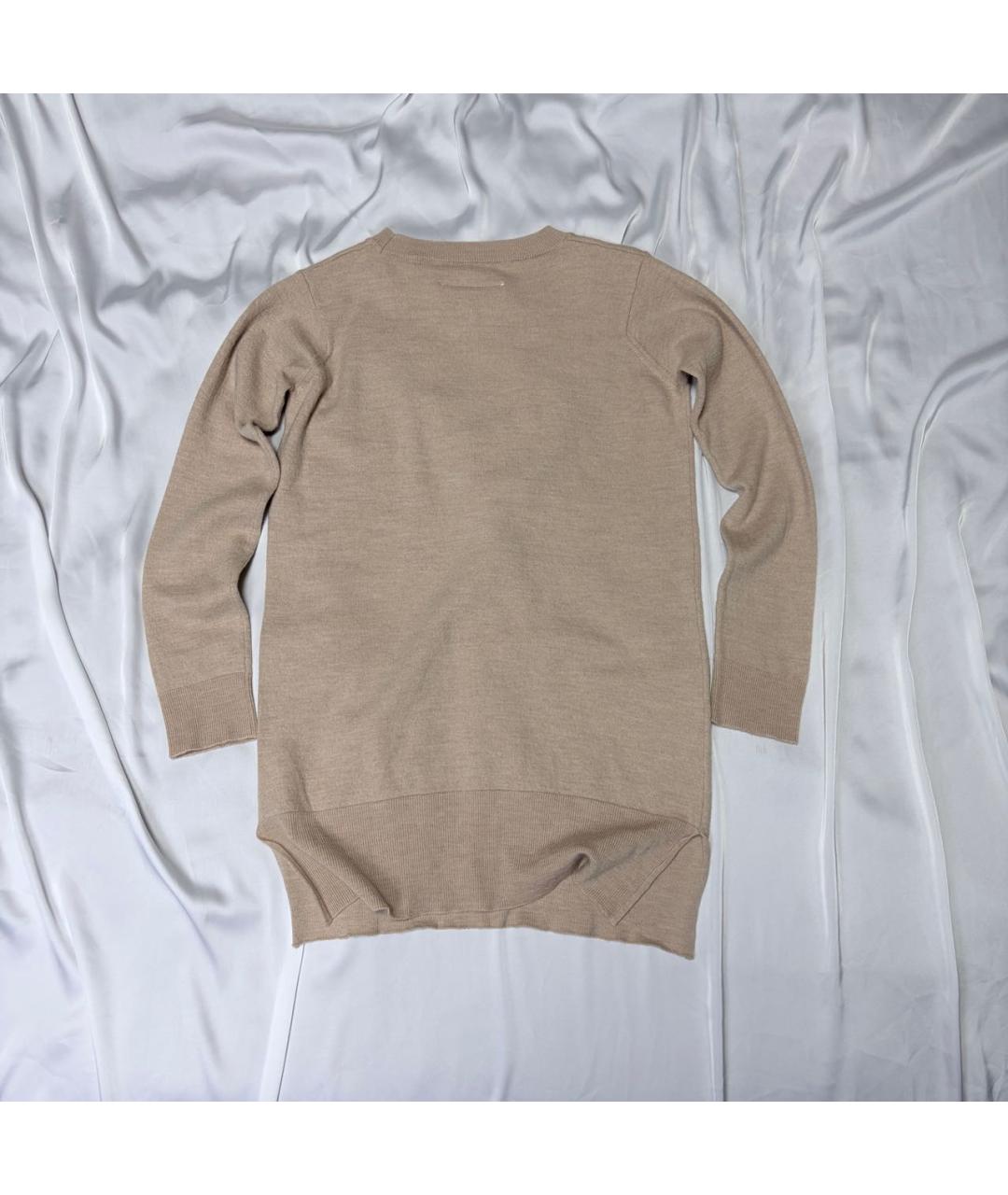 MM6 MAISON MARGIELA Бежевый шерстяной джемпер / свитер, фото 8