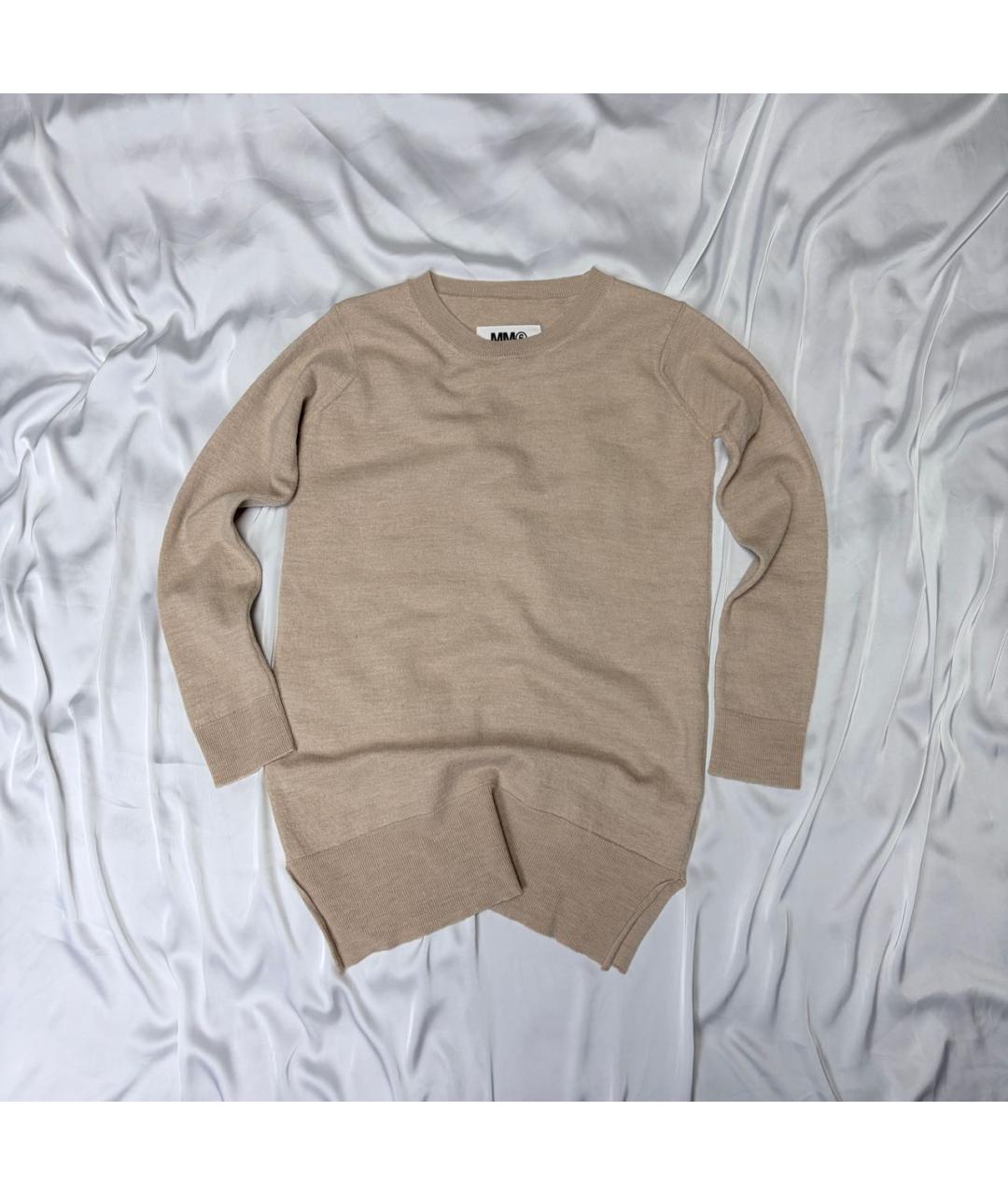 MM6 MAISON MARGIELA Бежевый шерстяной джемпер / свитер, фото 2