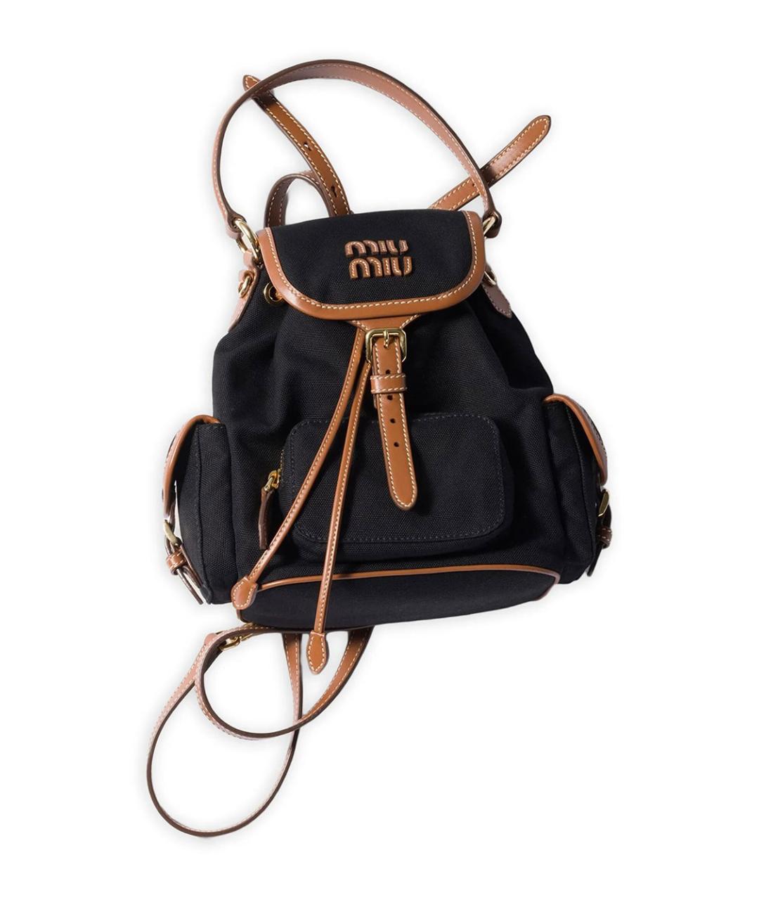 MIU MIU Черный хлопковый рюкзак, фото 7