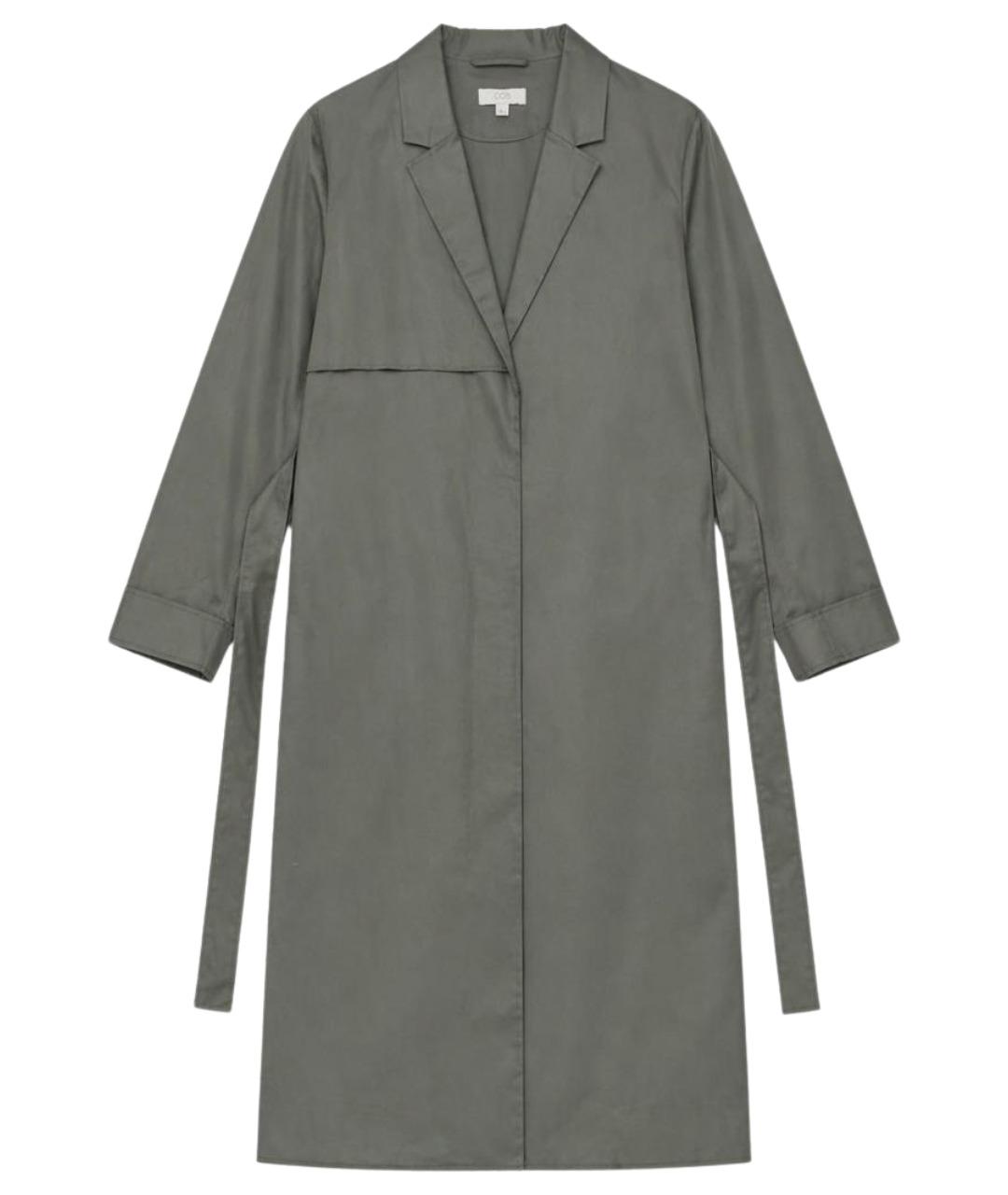 COS Серый хлопковый тренч/плащ, фото 1