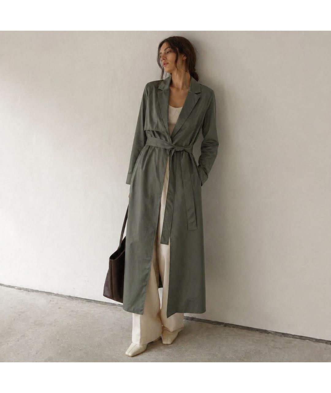 COS Серый хлопковый тренч/плащ, фото 5