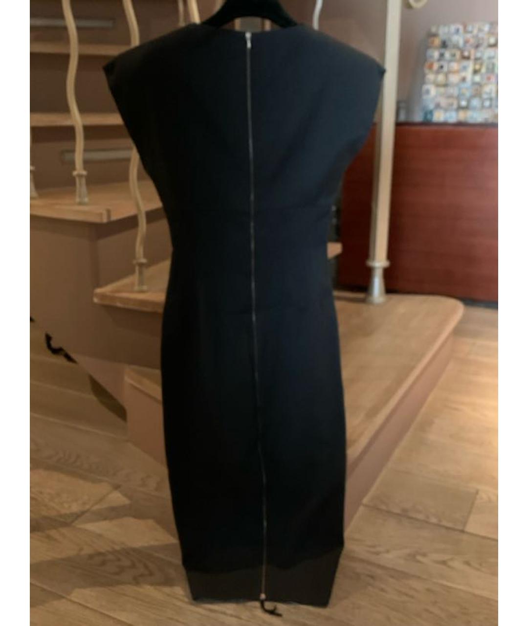 VICTORIA BECKHAM Черное хлопковое коктейльное платье, фото 2