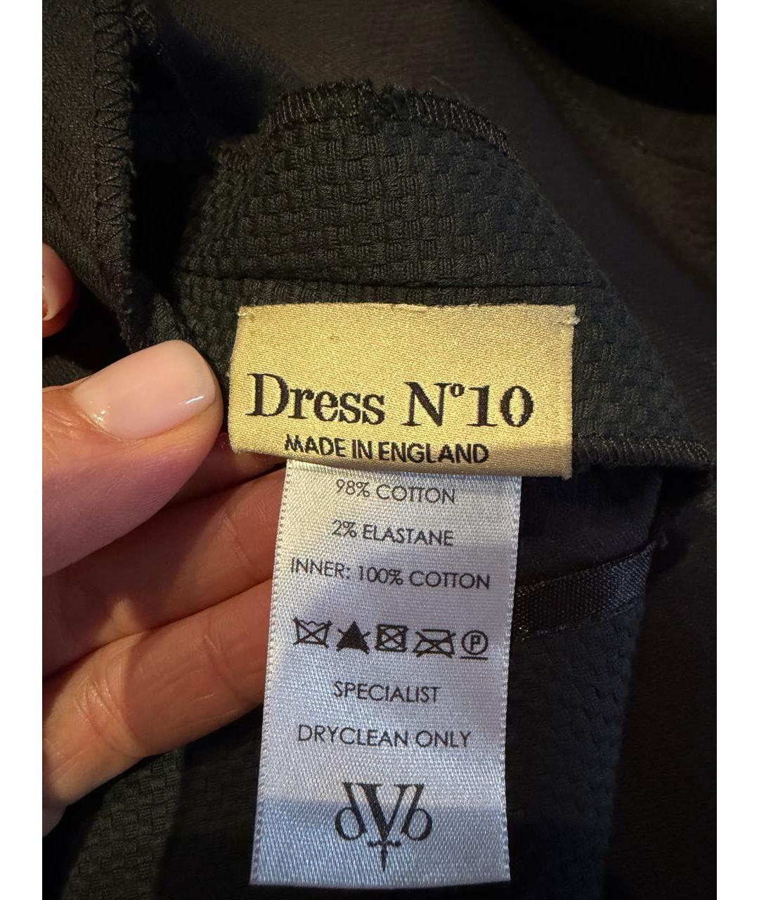 VICTORIA BECKHAM Черное хлопковое коктейльное платье, фото 7