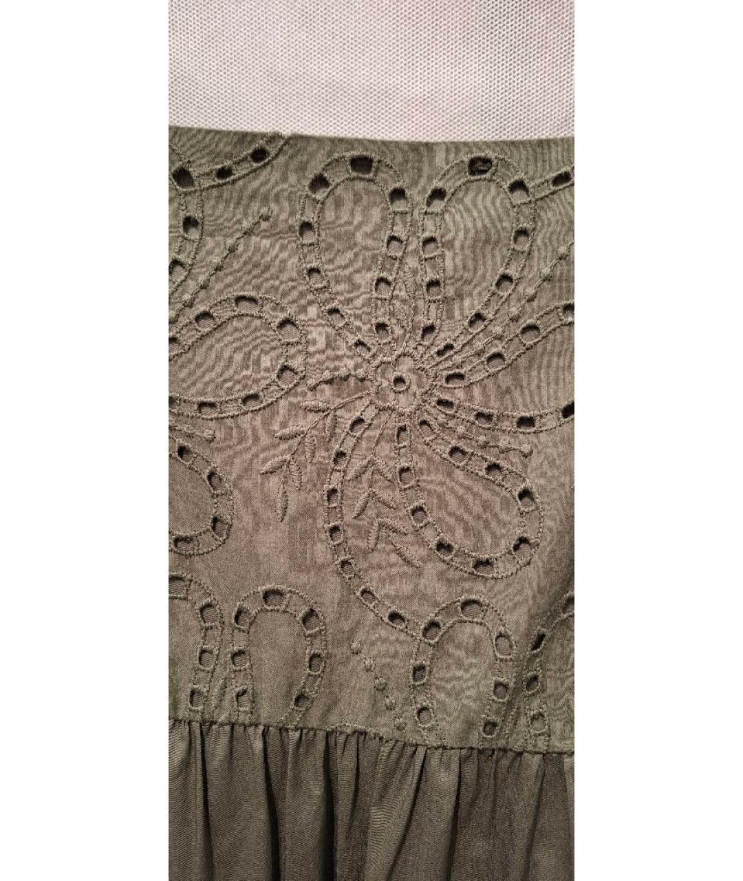 D.EXTERIOR Хаки хлопковый сарафан, фото 8