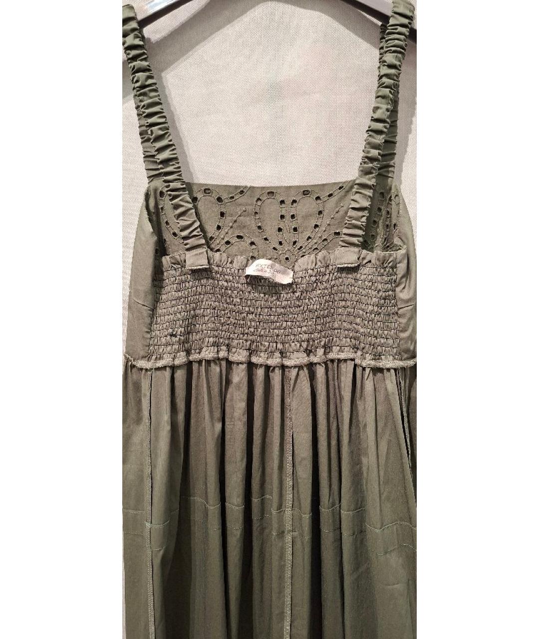 D.EXTERIOR Хаки хлопковый сарафан, фото 3