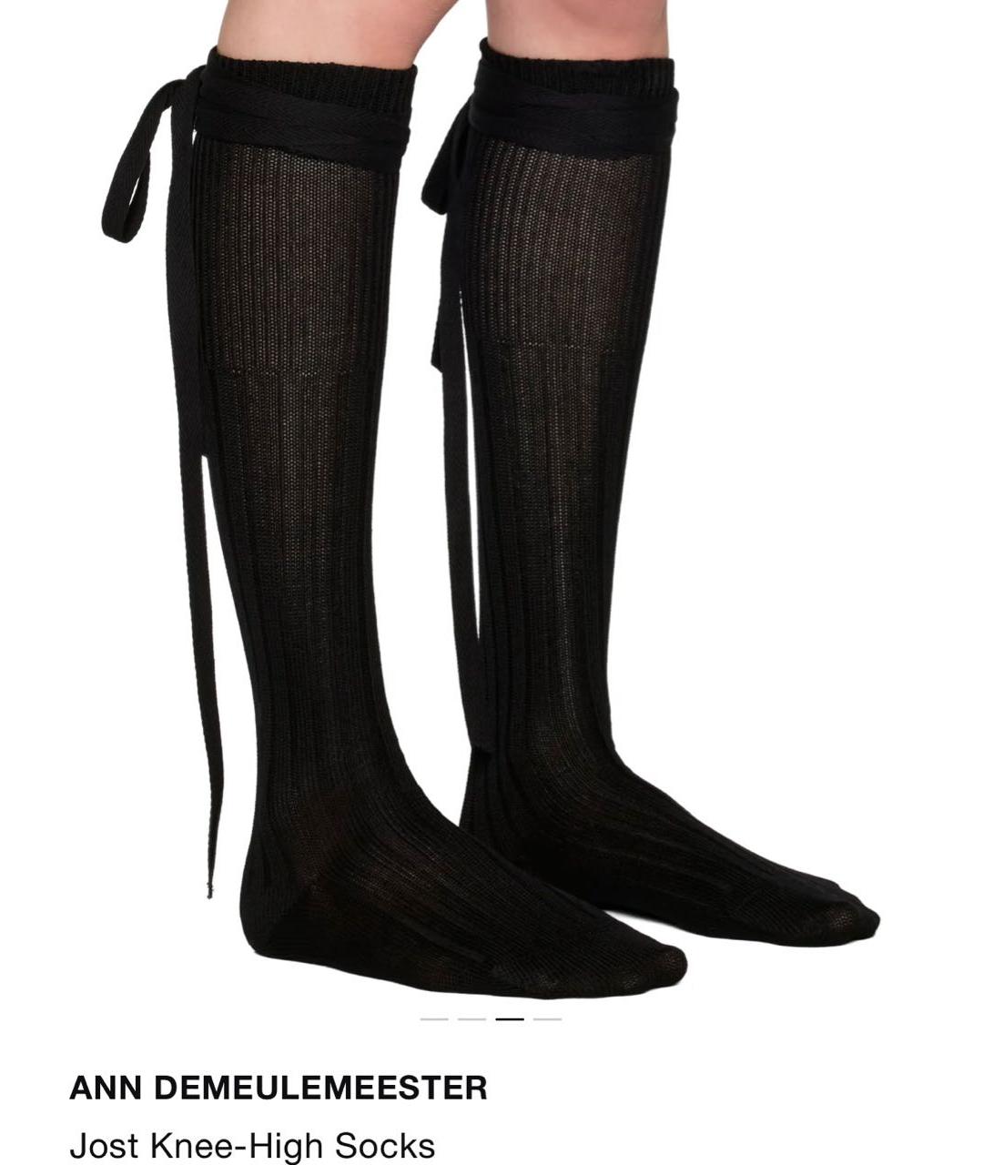 ANN DEMEULEMEESTER Черные носки, чулки и колготы, фото 3