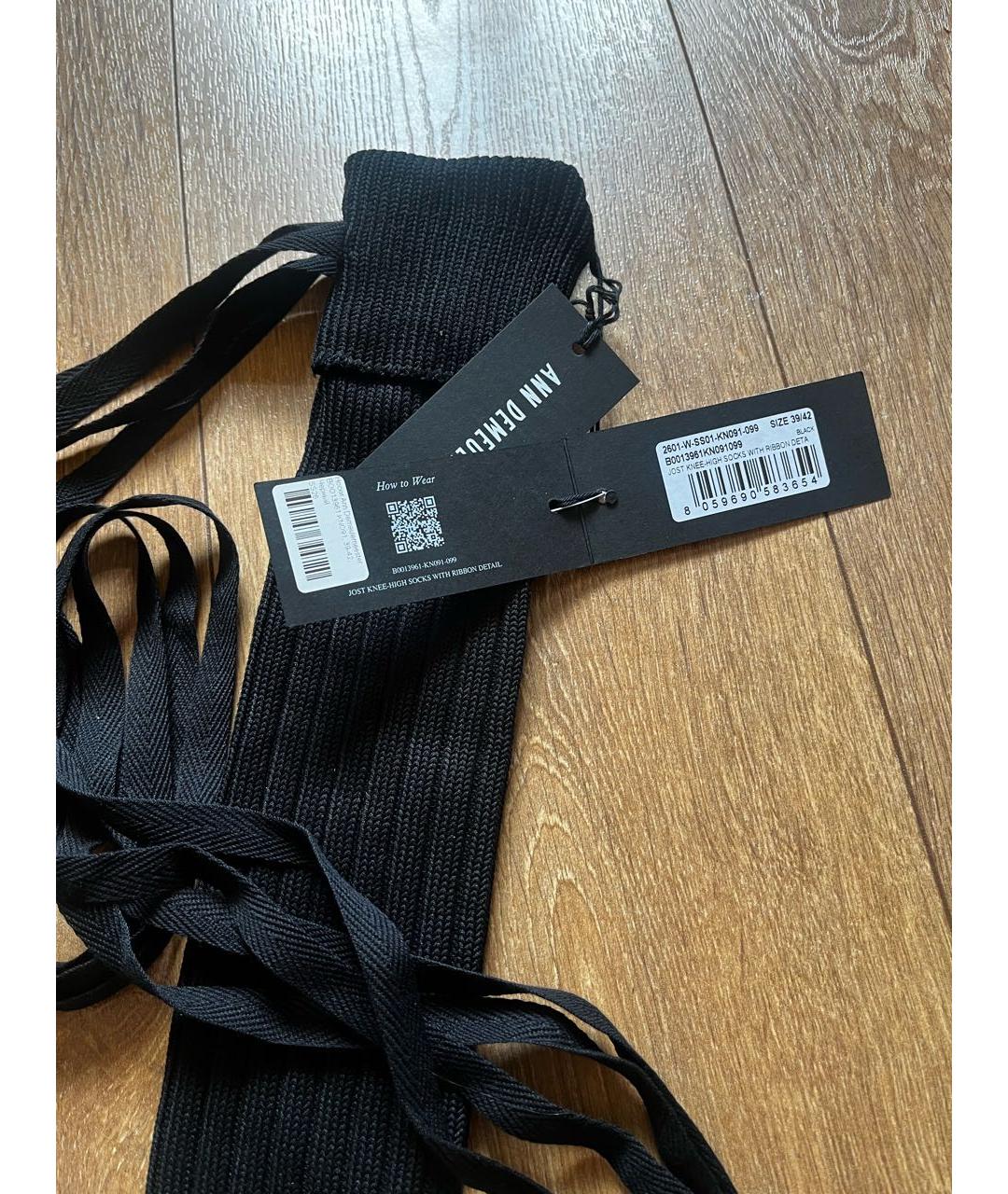 ANN DEMEULEMEESTER Черные носки, чулки и колготы, фото 2