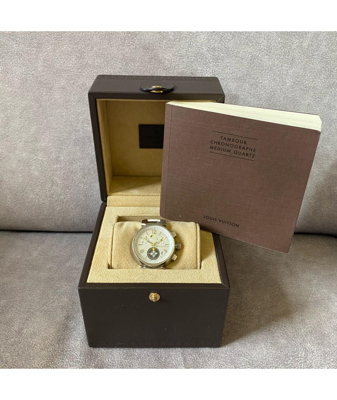 LOUIS VUITTON Белые металлические часы, фото 3