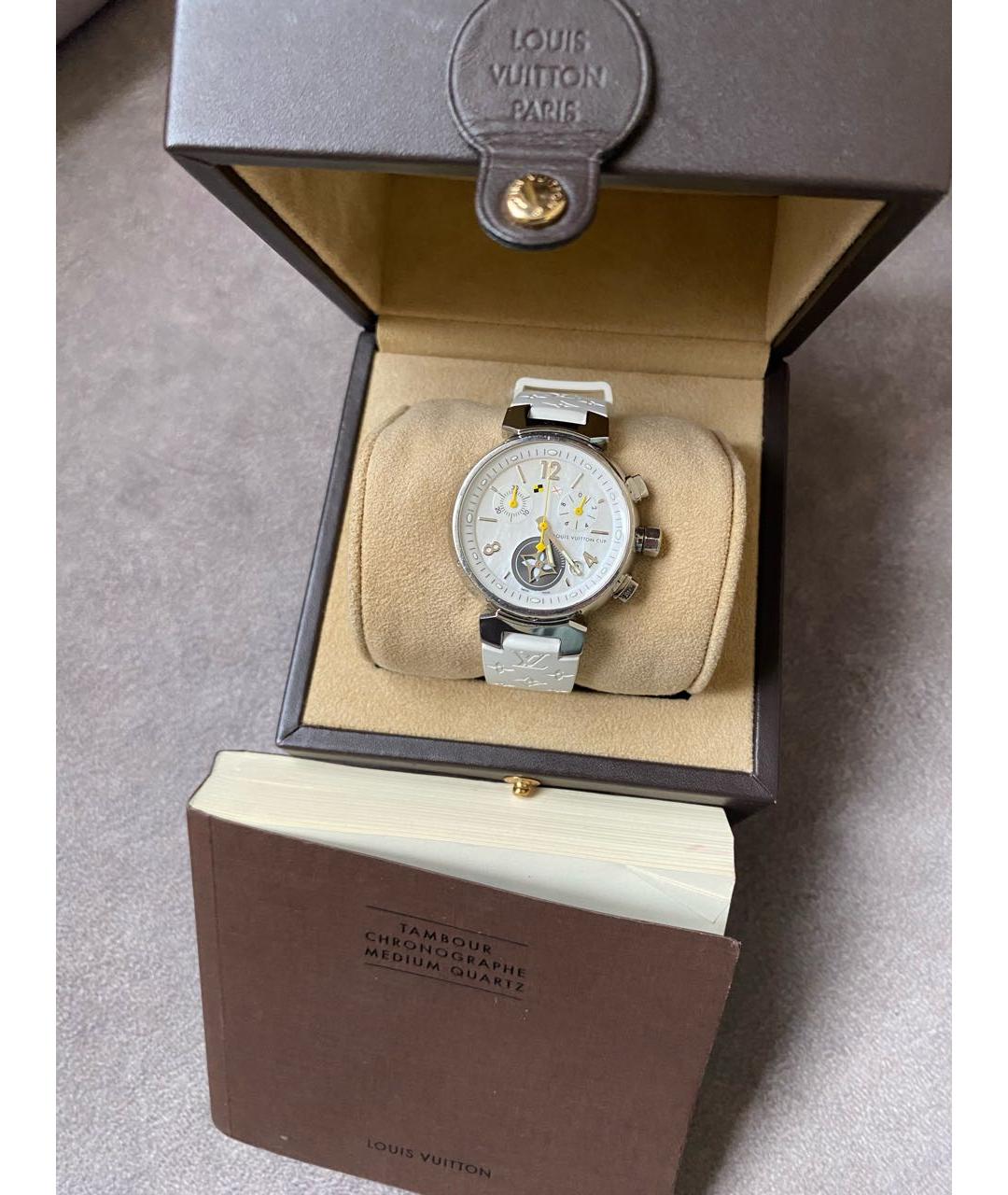 LOUIS VUITTON Белые металлические часы, фото 5